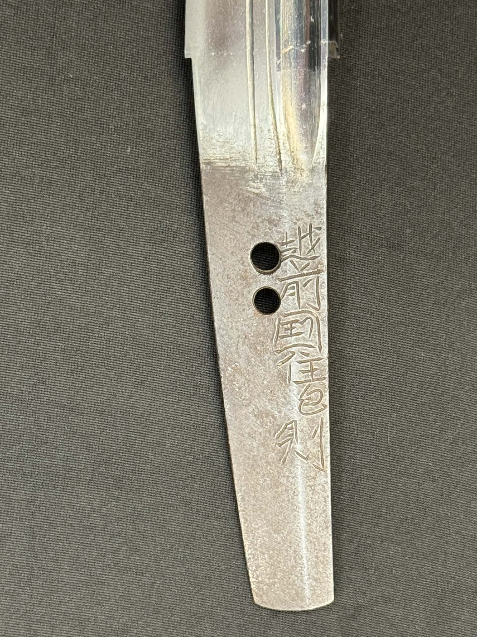 Antique Nihonto - Naginata Naoshi Wakizashi in Shirasaya - signed Echizen Kuni Ju Kanenori, NBTHK certified