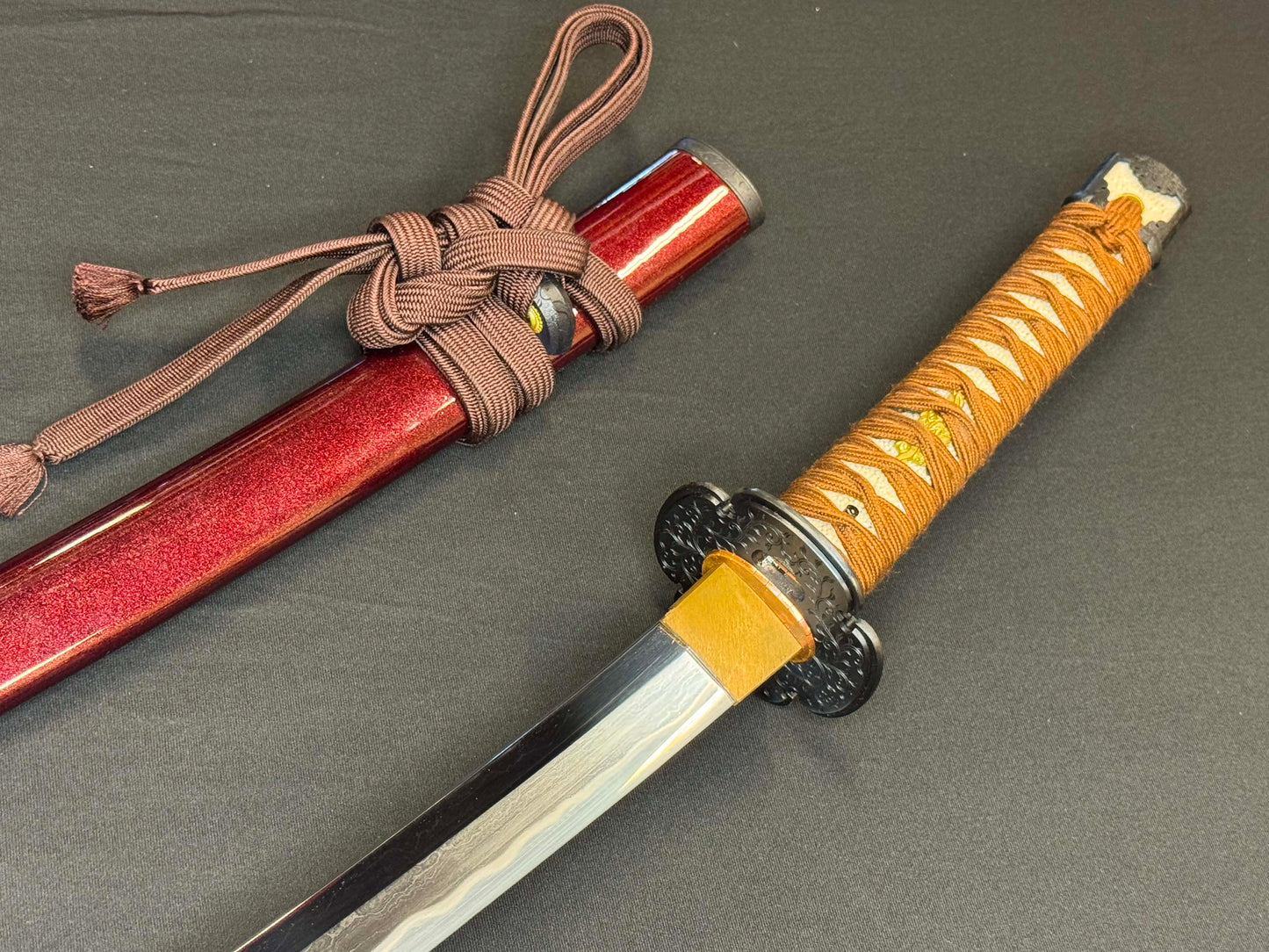 Masterwork Phoenix Armory Katana - Scarlet Vanguard Handachi Folded Steel