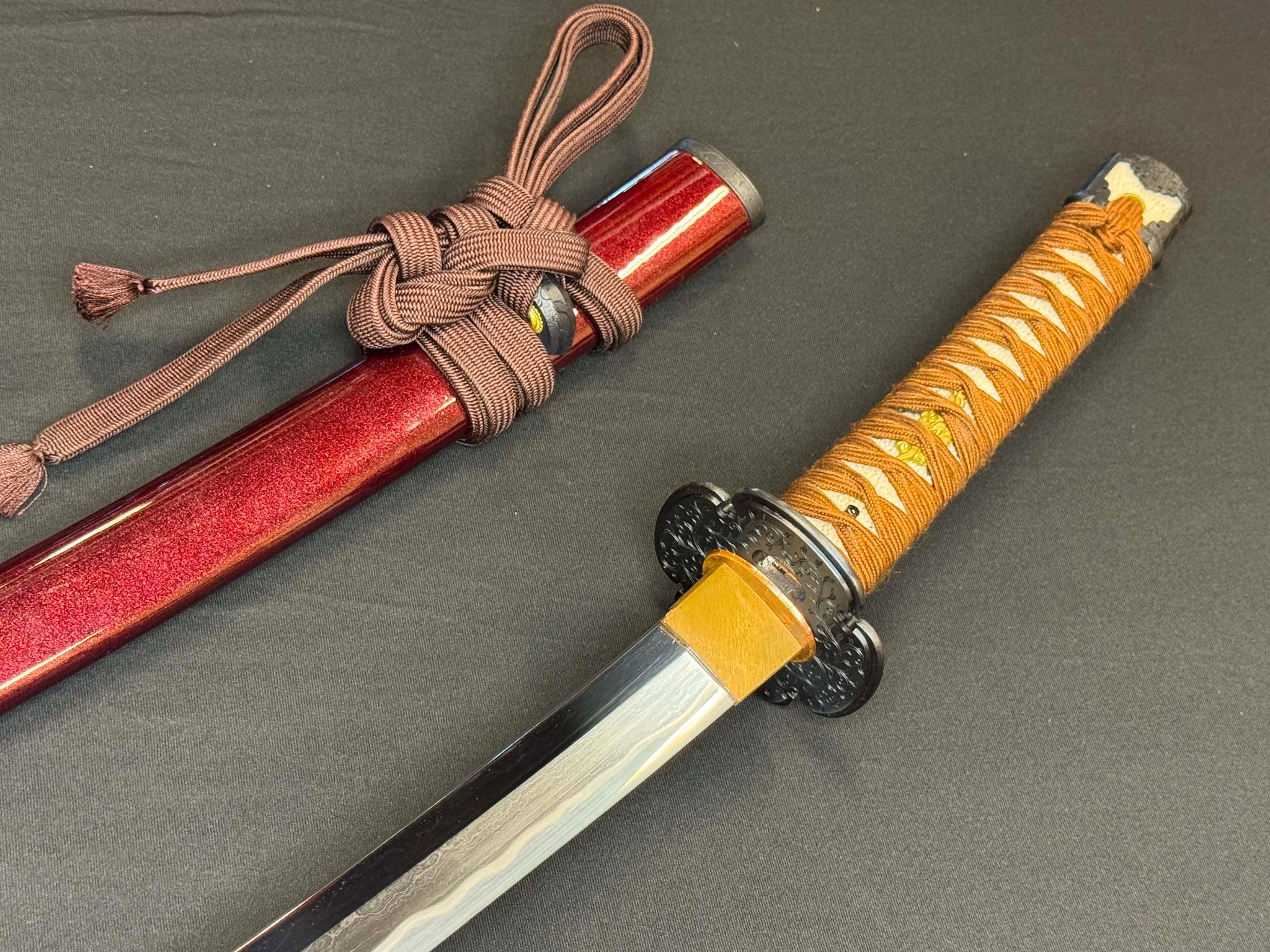 Masterwork Phoenix Armory Katana - Scarlet Vanguard Handachi Folded Steel