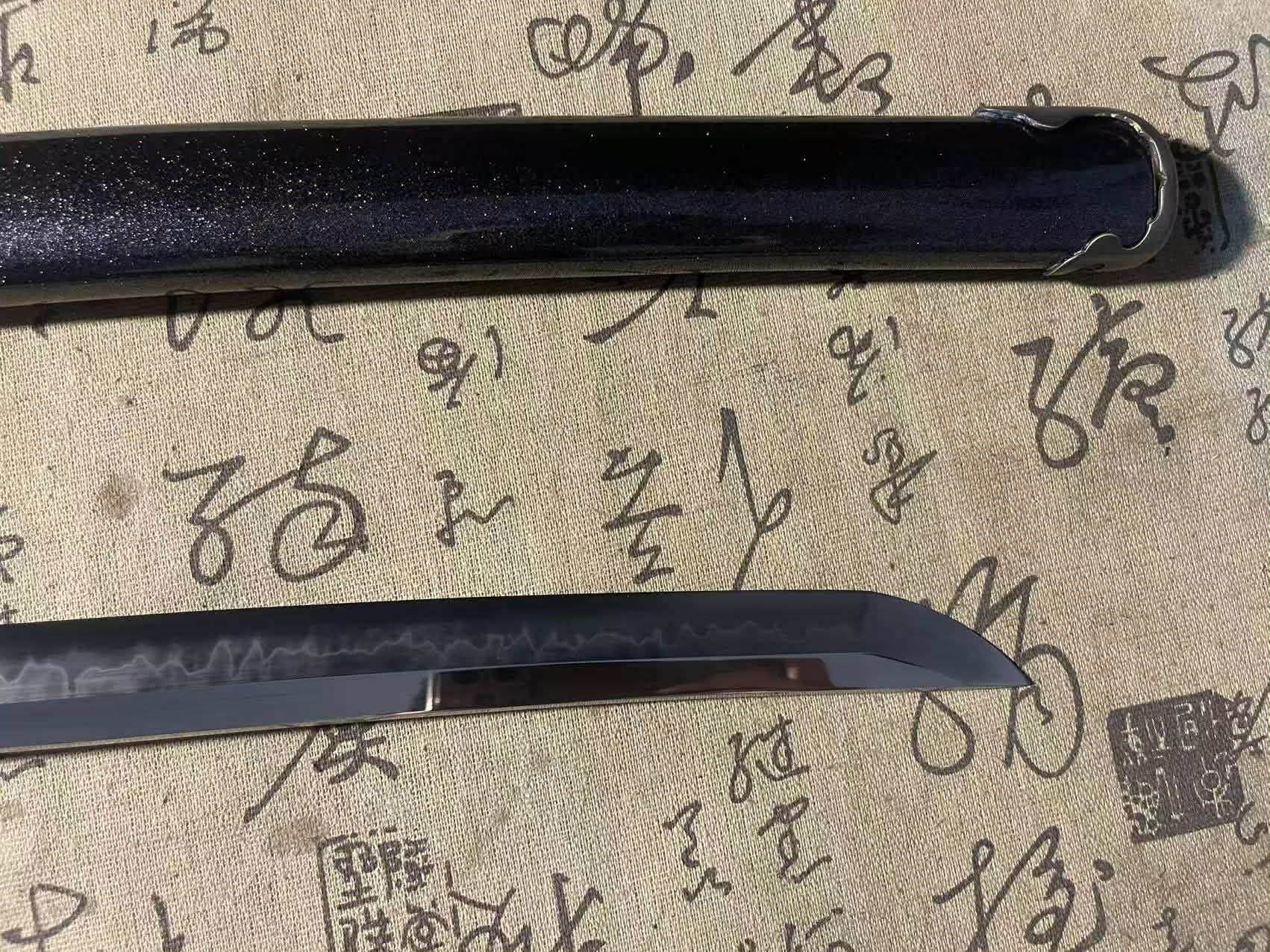 Cloudhammer Katana - Hidden Dragon, Cloud Dragon - sx105v Japanese Tool Steel - Ko-Choji Hamon