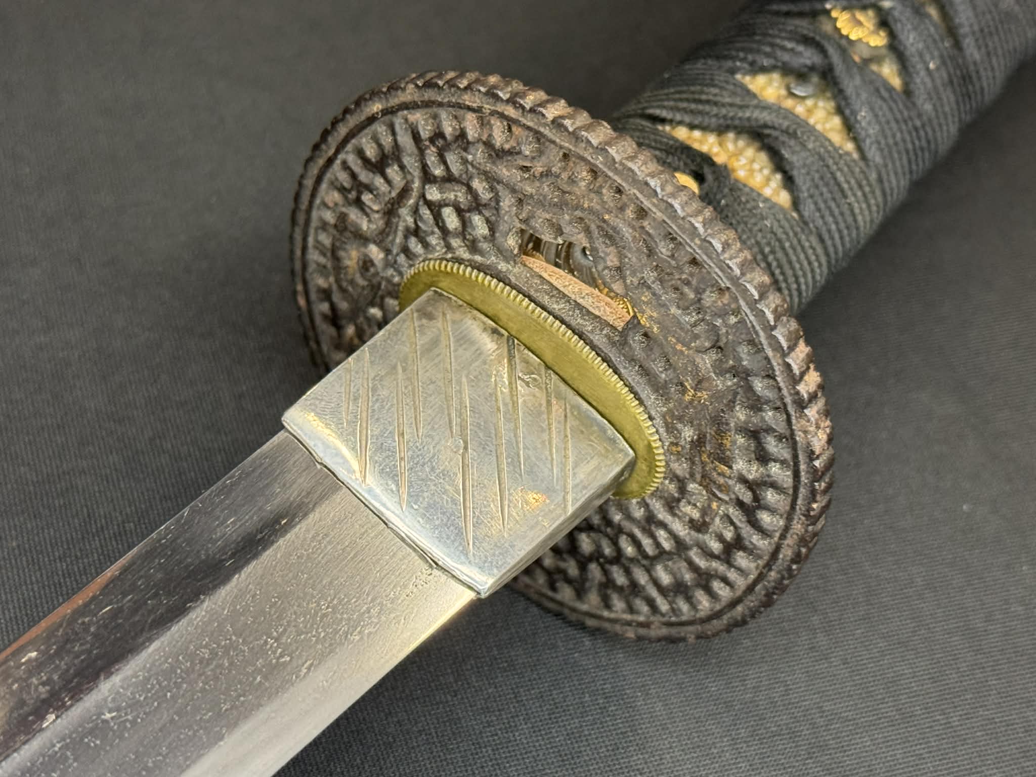 Antique Nihonto - Wakizashi in Koshirae with Dragon Nanban Tsuba