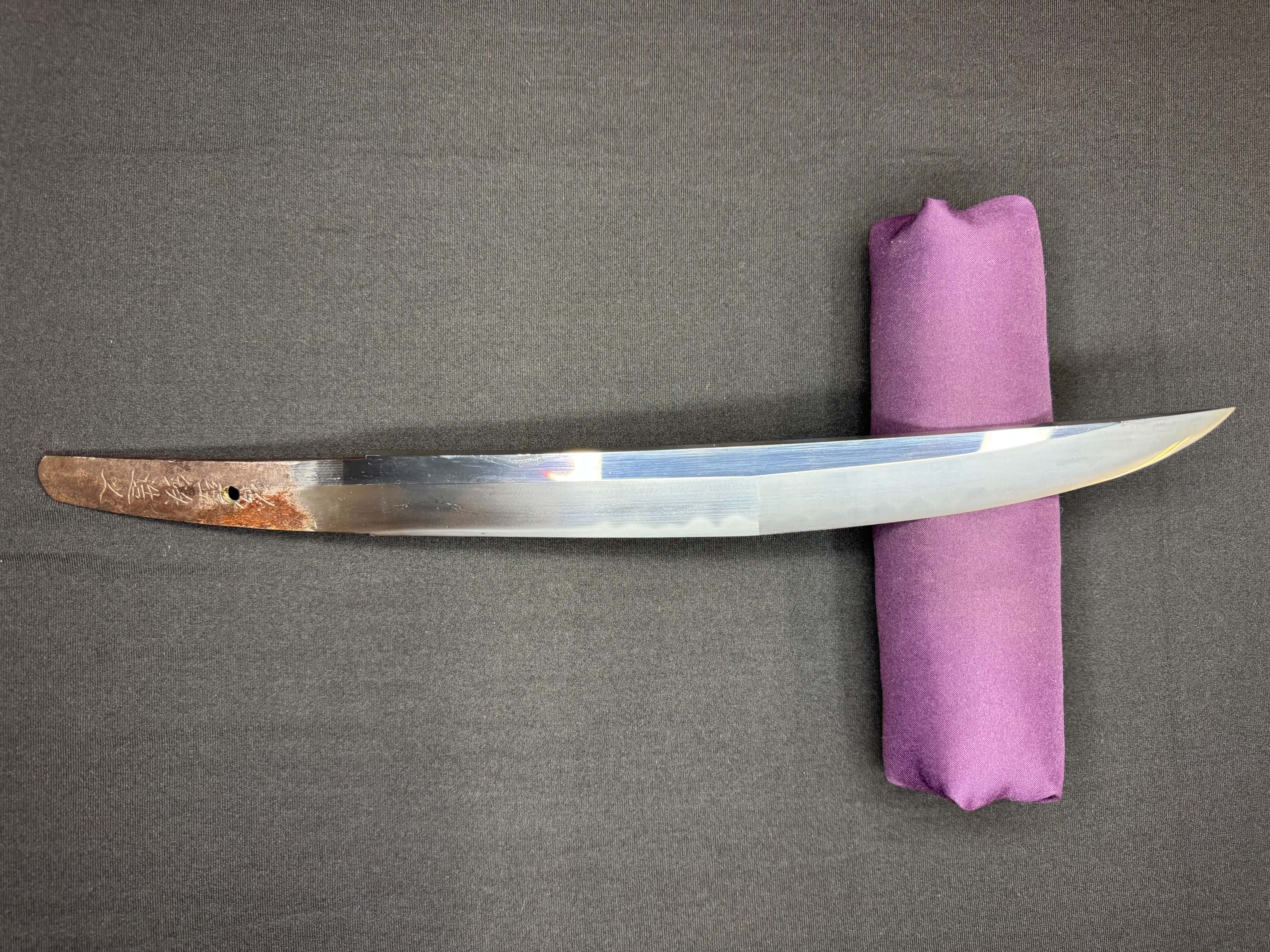 Antique Nihonto - Osoraku Tanto in Shirasaya, Signed Nio Father Kiyomori and Son Kiyozane, Made of Nanbantetsu, NBTHK Certified