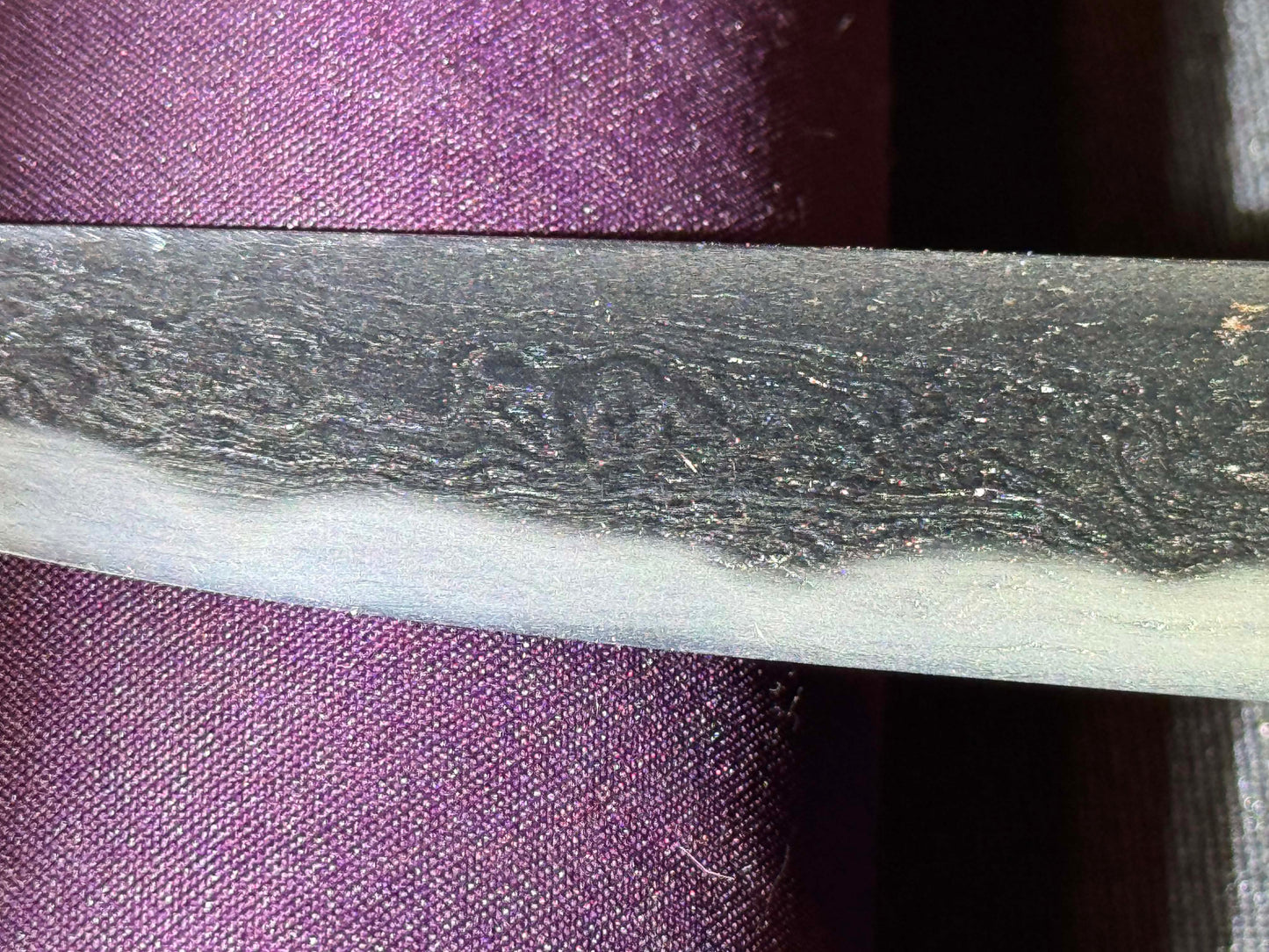 Antique Nihonto - Tanto with prominent jihada in Kaiken Koshirae
