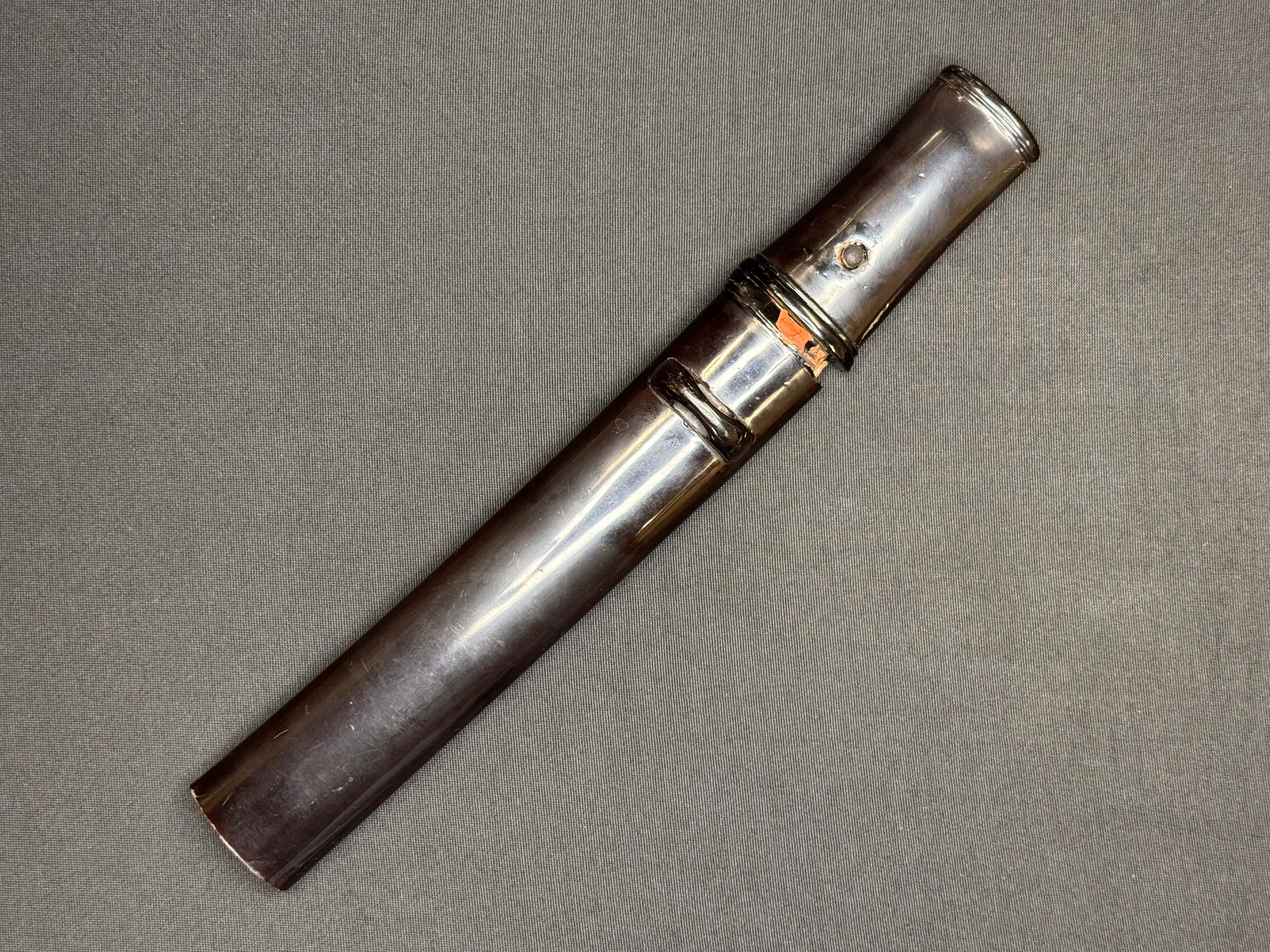 Antique Nihonto - Tanto with prominent jihada in Kaiken Koshirae