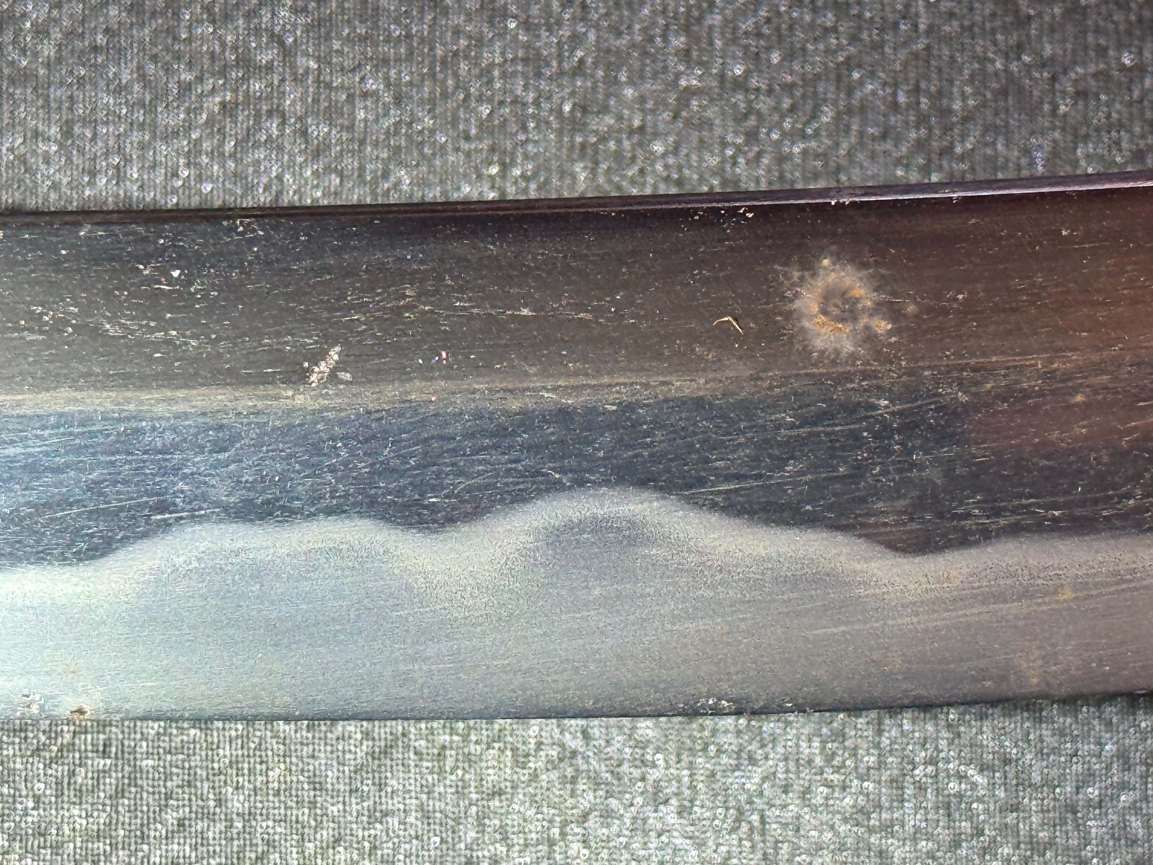 Antique Nihonto - Naginata Naoshi Wakizashi in Shirasaya, signed Soshu Ise Daijo (unverified)