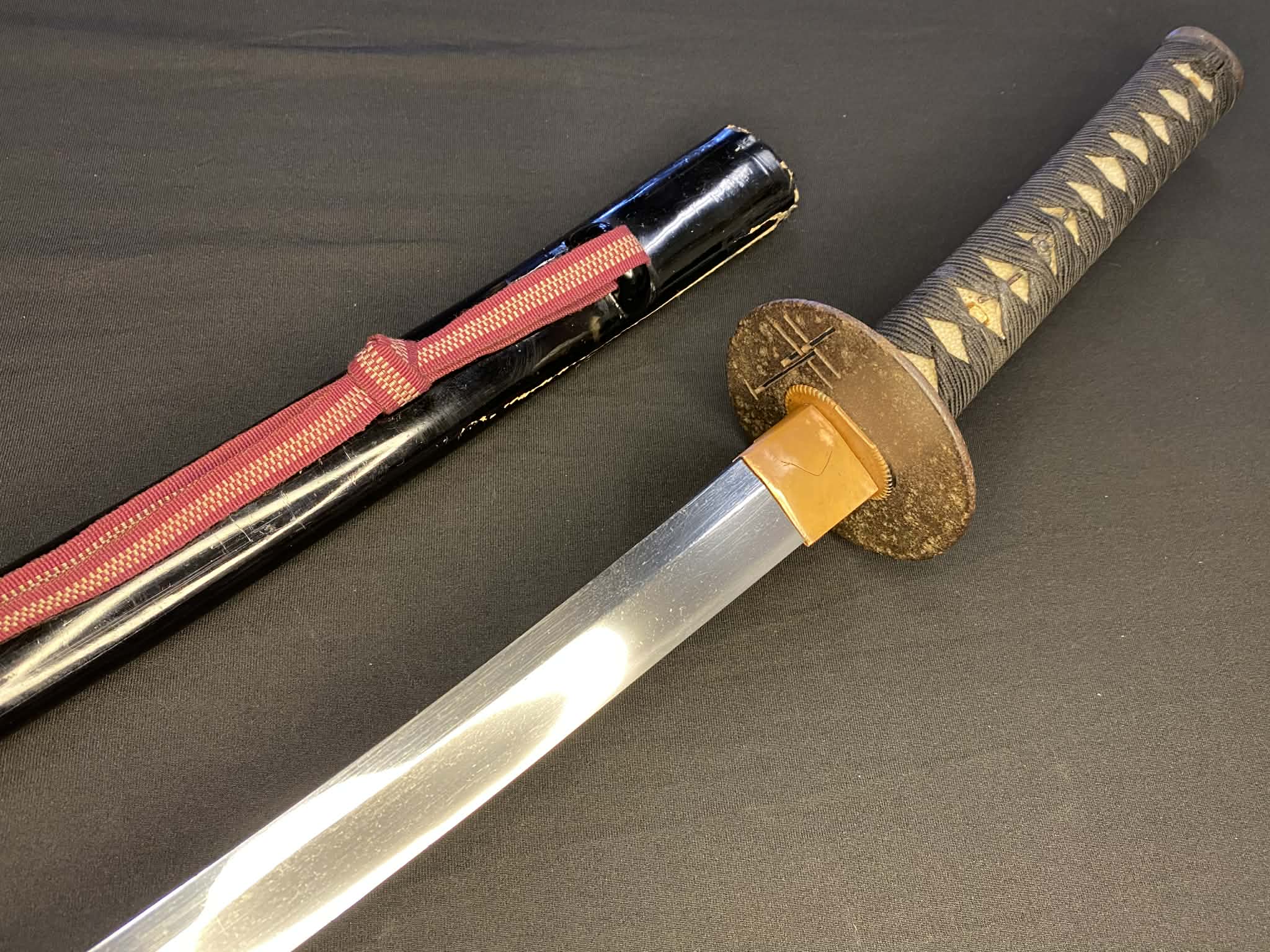 Antique Nihonto - Tachi in Katana Koshirae - signed Morihisa (unverified) possible Christian Tsuba