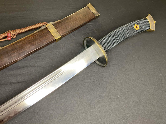 Ming Yanling Dao - Infantry Saber - Damascus Steel - rectangular profile scabbard