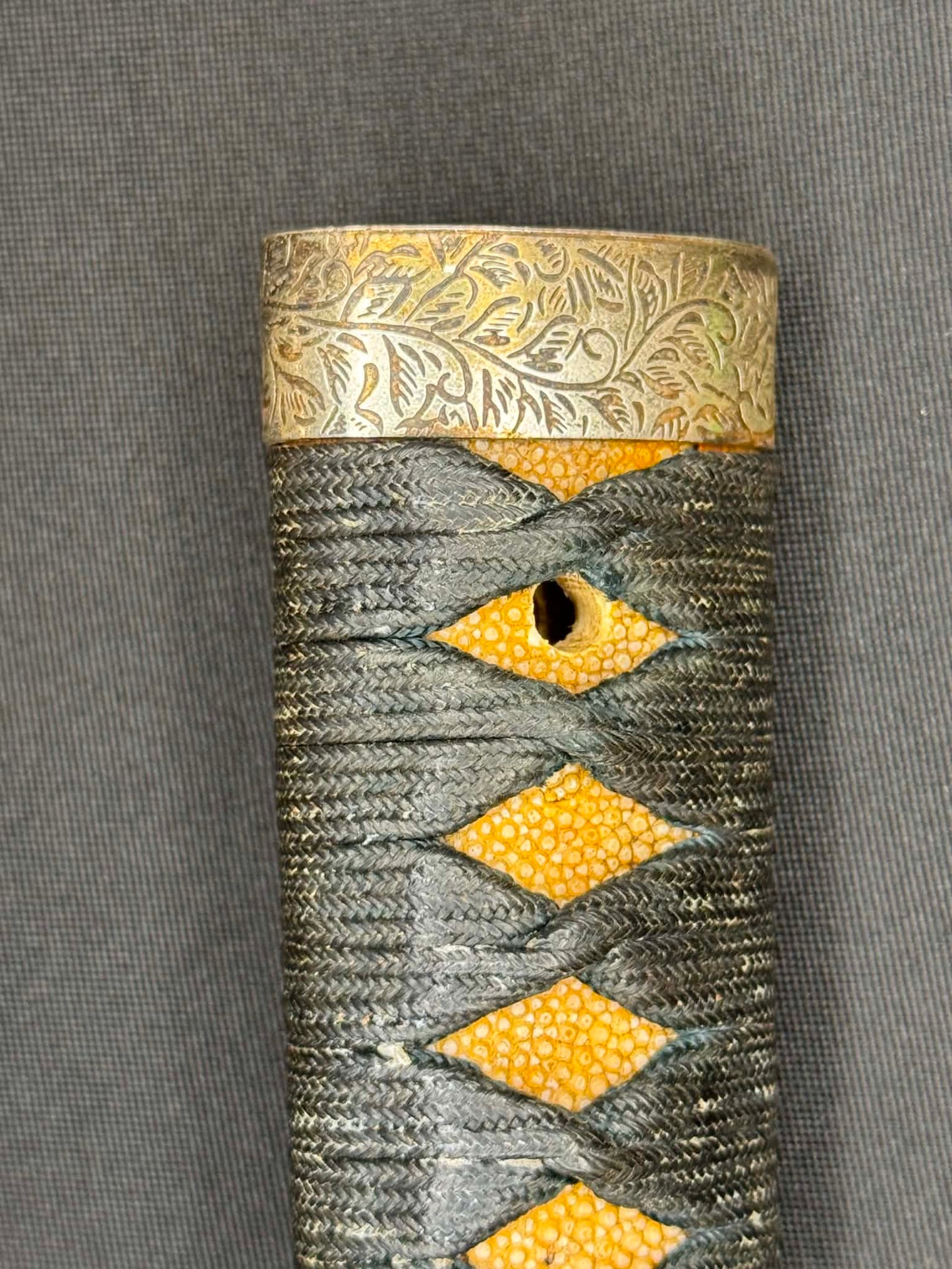 Antique Nihonto - POSSIBLE BATTLE DAMAGE Katana with Tachi Koshirae, signed Tsuguie (not verified)