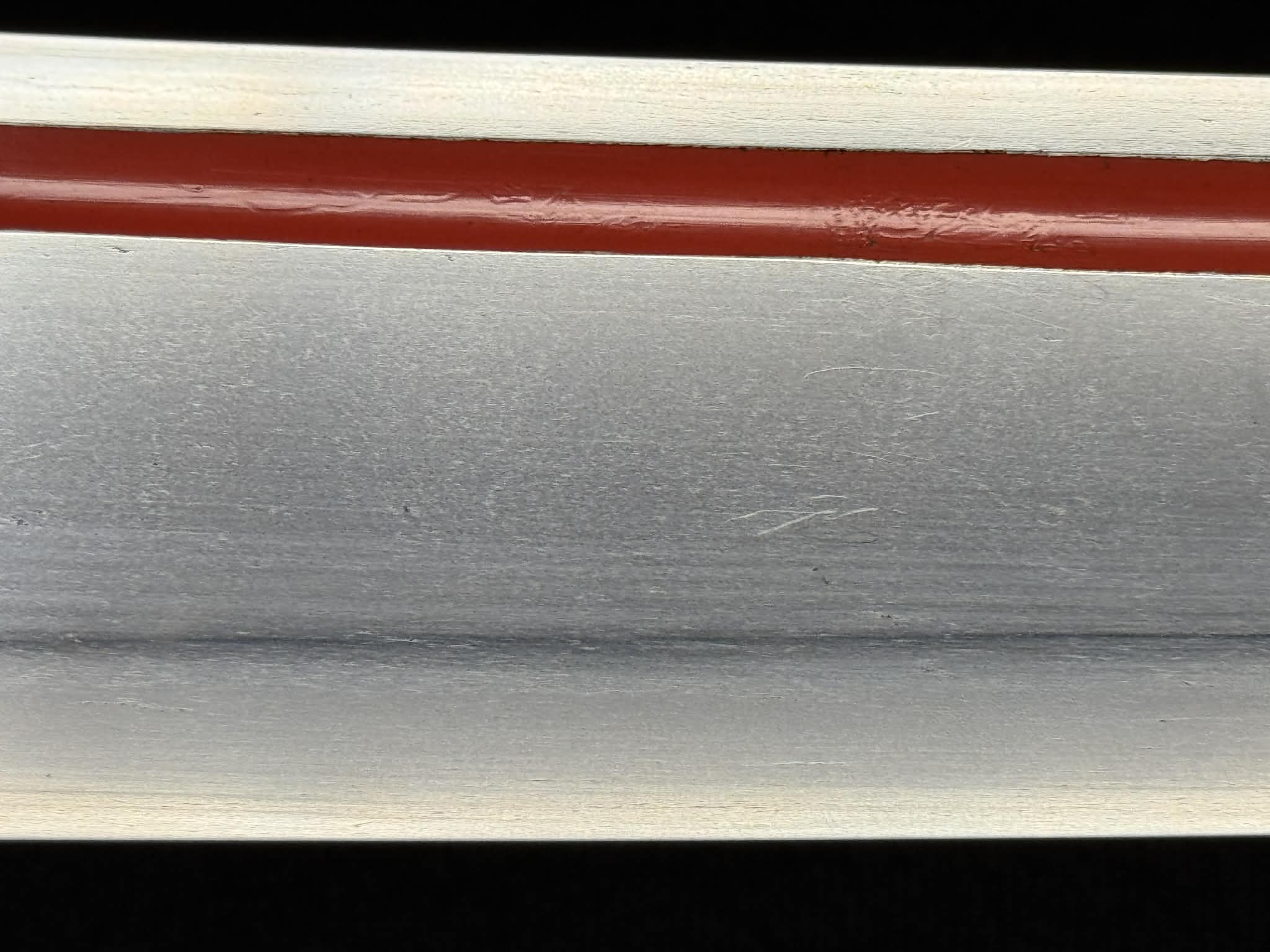 Antique Nihonto - Naginata Naoshi Katakiriha Wakizashi in Shirasaya - signed Echizen no Kuni Ju Kanetane (unverified)