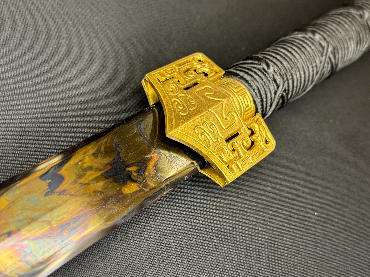 Cloudhammer Han Jian - Sokka 's Space Sword - Pattern Welded Meteorite Steel