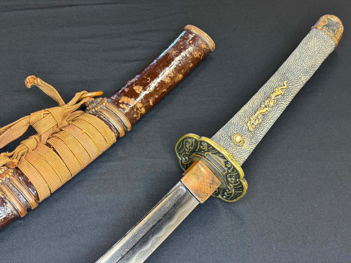 Antique Nihonto - VERY LONG, VERY CURVED Katana in Tachi Koshirae with SAIHA HAGIRE