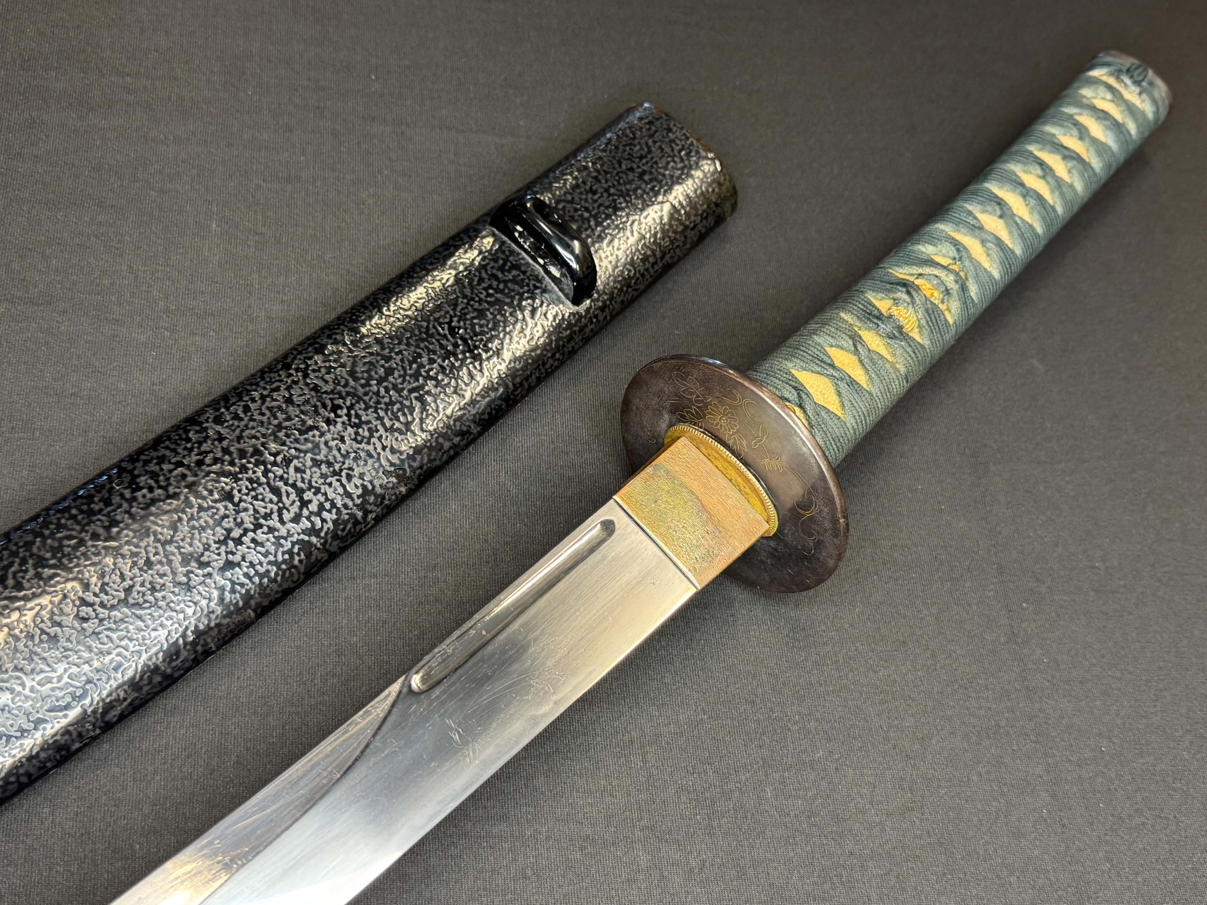 Antique Nihonto - Naginata Naoshi Wakizashi in Koshirae