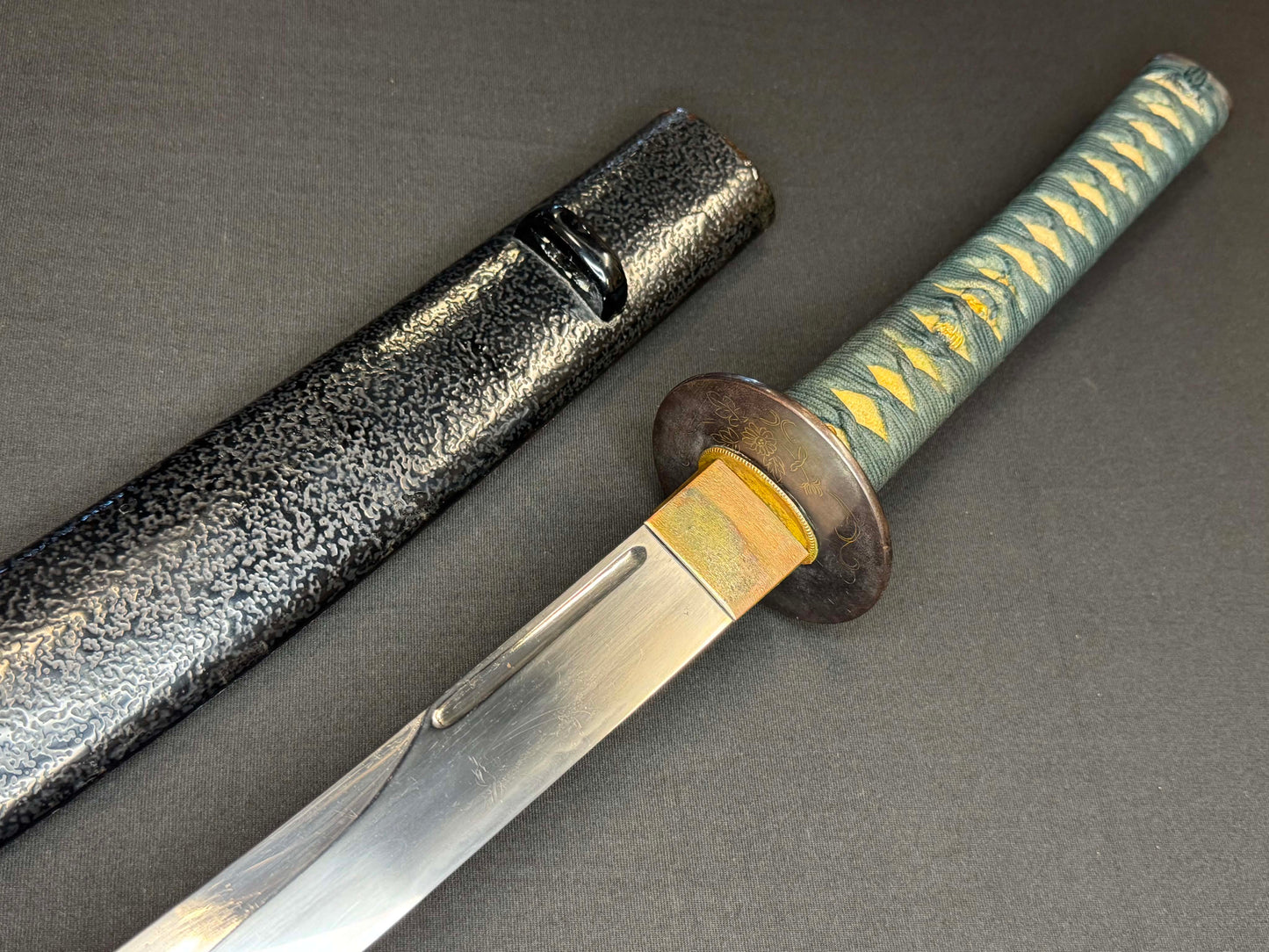 Antique Nihonto - Naginata Naoshi Wakizashi in Koshirae