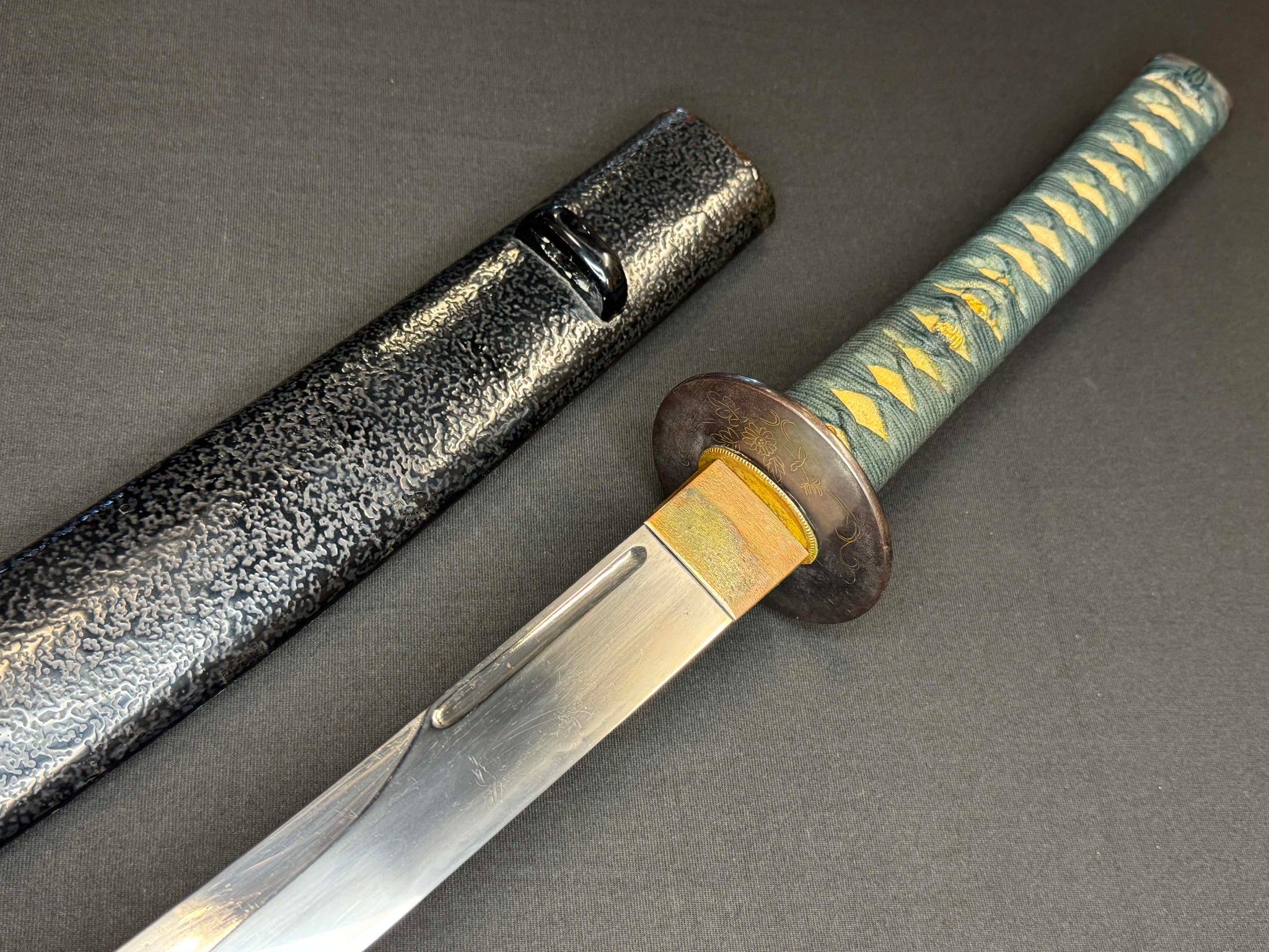 Antique Nihonto - Naginata Naoshi Wakizashi in Koshirae