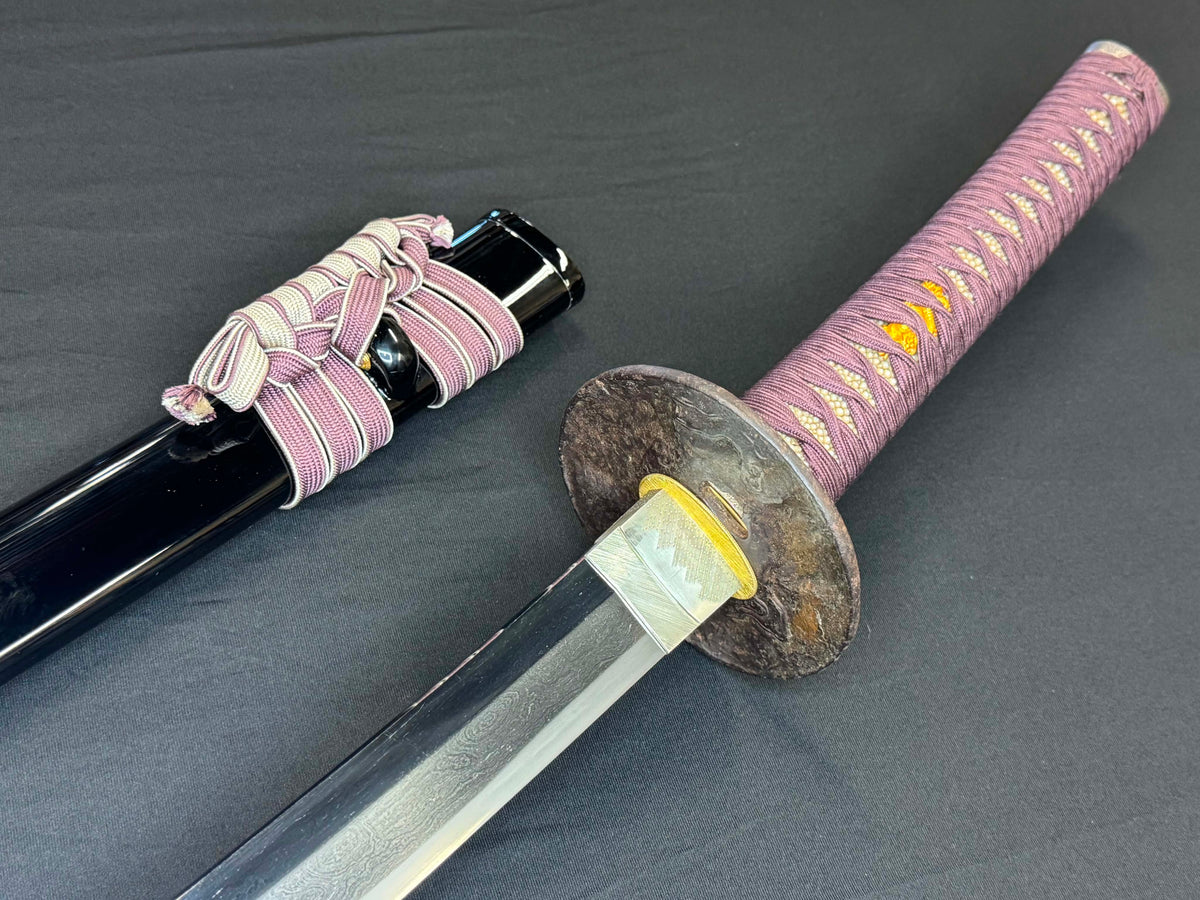 Antique Nihonto - Late Edo GIANT Katana with Koshirae, Signed Koshu Yori Katsuyamajo Minami Hisatsugu Saku Kore, Dated Tenpo 13 (1842) February, NBTHK Certified