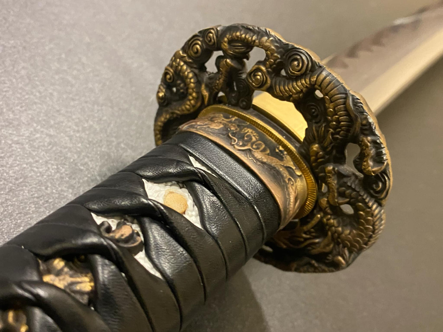 Bohihyu Katana - Swirling Dragons - Folded Steel, Clay Tempered