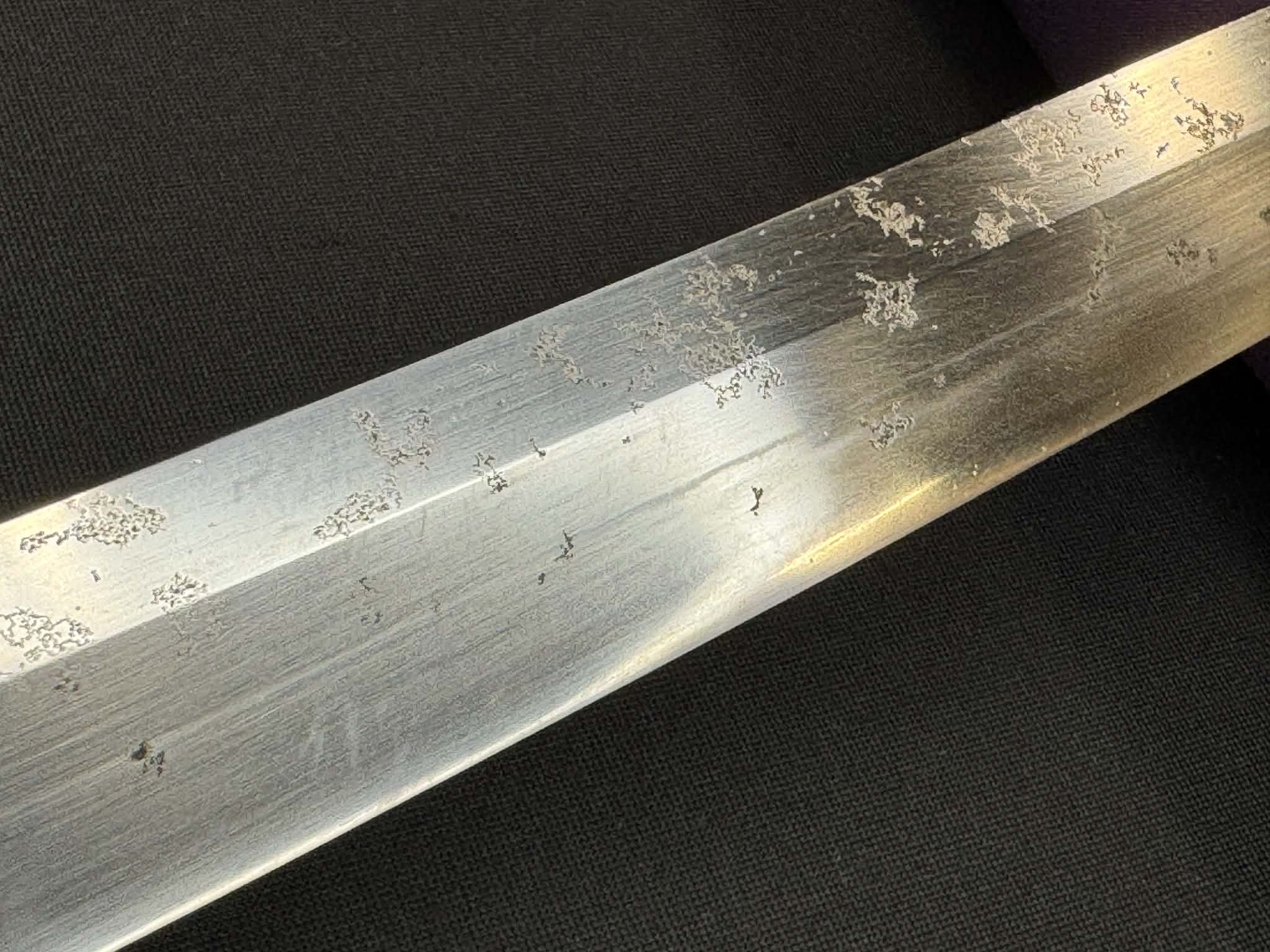 Nihonto - Showato Katana in Tachi Koshirae, Signed Seki Kanemune Saku