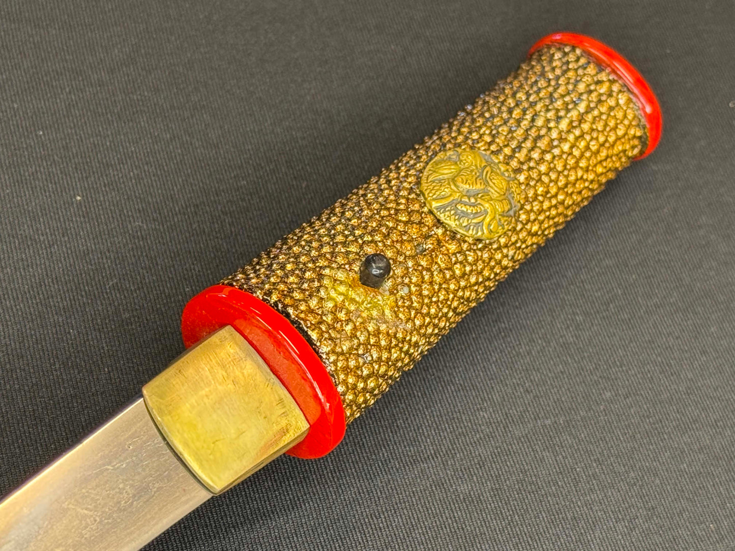 Antique Nihonto - Tanto with Koshirae, signed Yoshimitsu, NBTHK attributed to Tosa