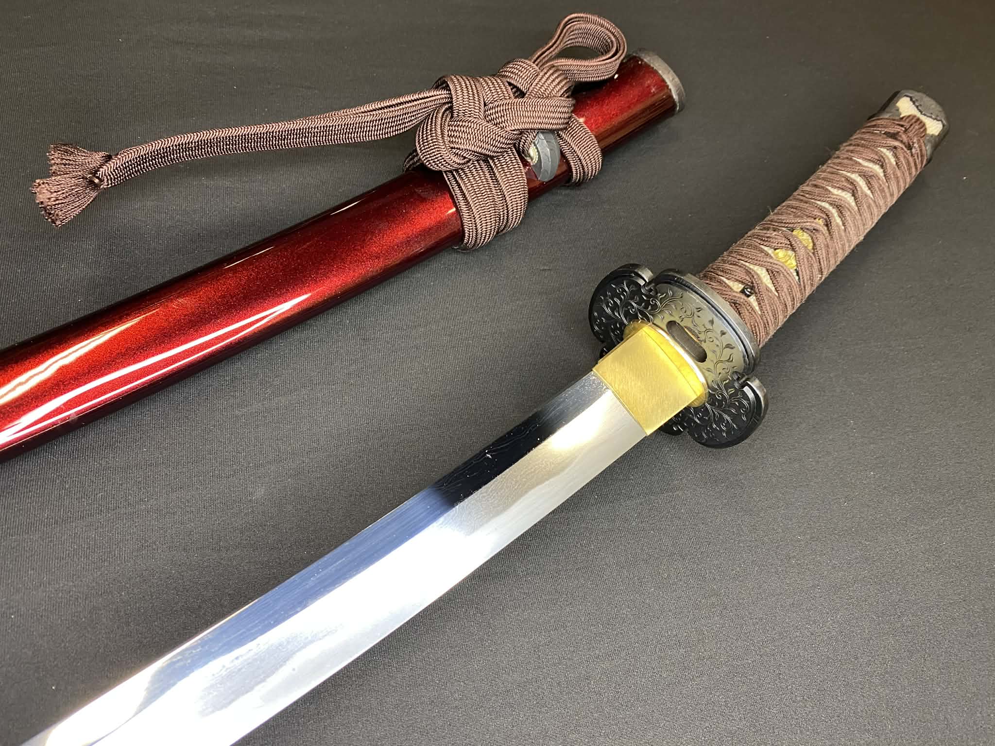 Masterwork Phoenix Armory Katana - Scarlet Vanguard Handachi Folded Steel