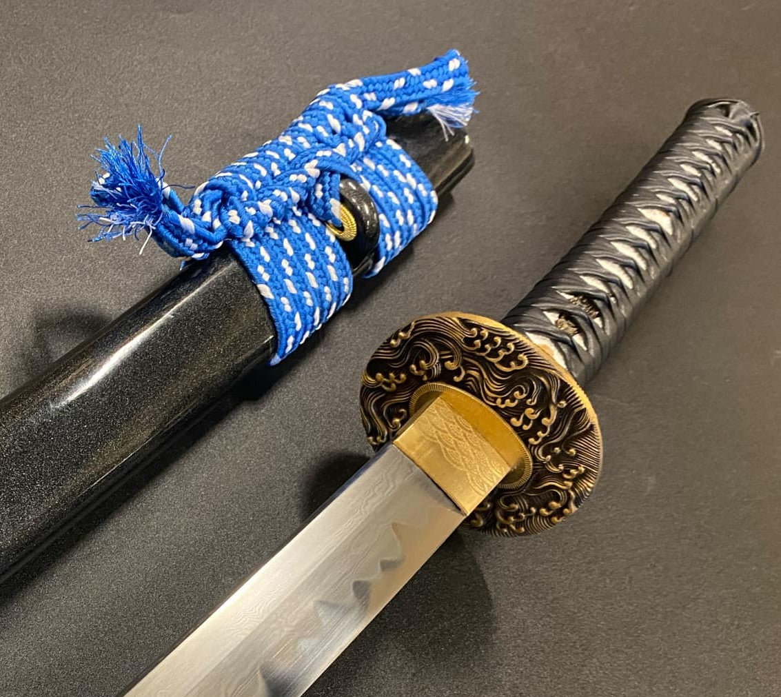 Bohihyu Katana- Blue Wave - Folded Steel, Clay-Tempered