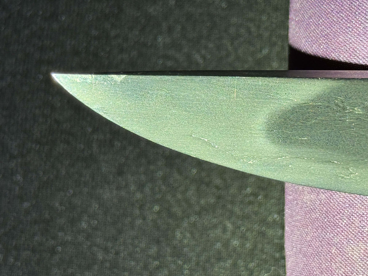 Antique Nihonto - Late Muromachi (4-500 years old) Armor Piercer Tanto in shirasaya,NBTHK attributed to Iehisa (Mino Tradition)