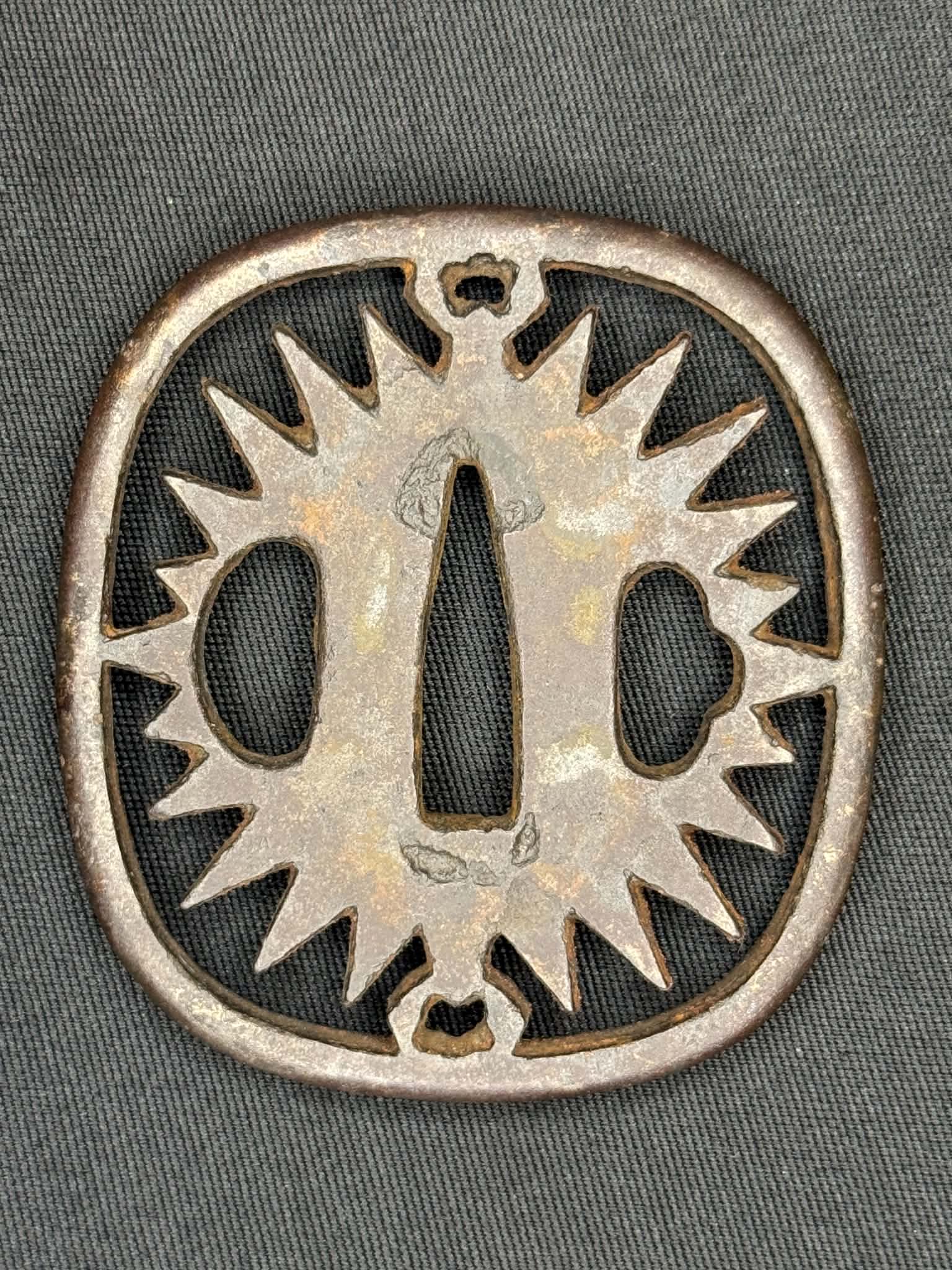 Antique Nihonto - Wakizashi in Koshirae, possible hidden Christian Tsuba