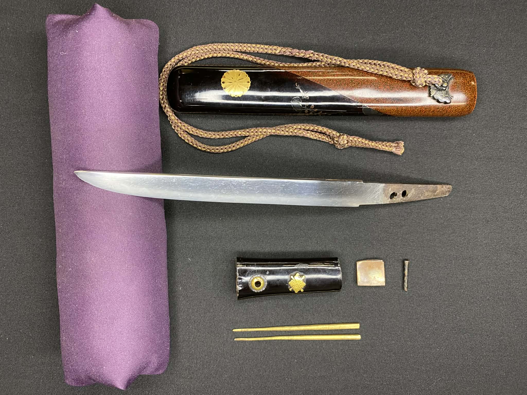 Nihonto - Tanto in Kaiken Koshirae - Late Edo, signed Nobuyoshi, NBTHK Certified