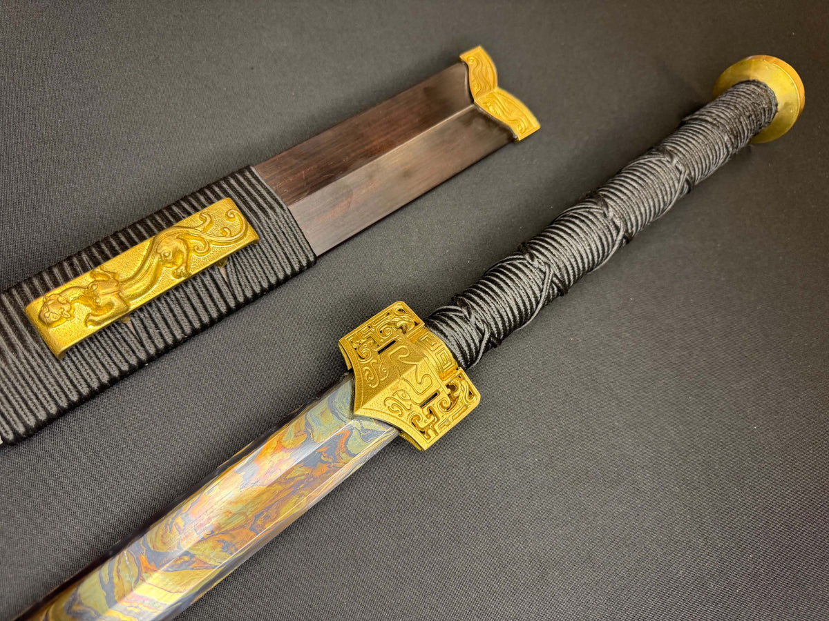 Cloudhammer Han Jian - Sokka 's Space Sword - Pattern Welded Meteorite Steel