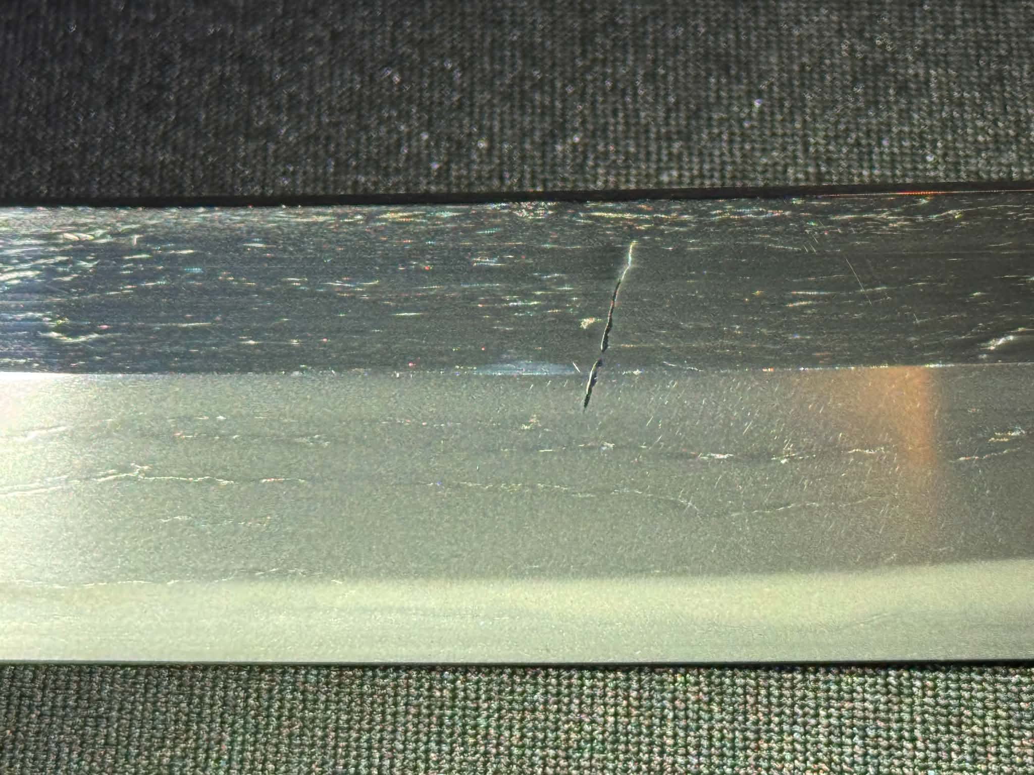 Antique Nihonto - Possible BATTLE DAMAGE Katana in Tachi Koshirae, signed Kunimune (unverified)