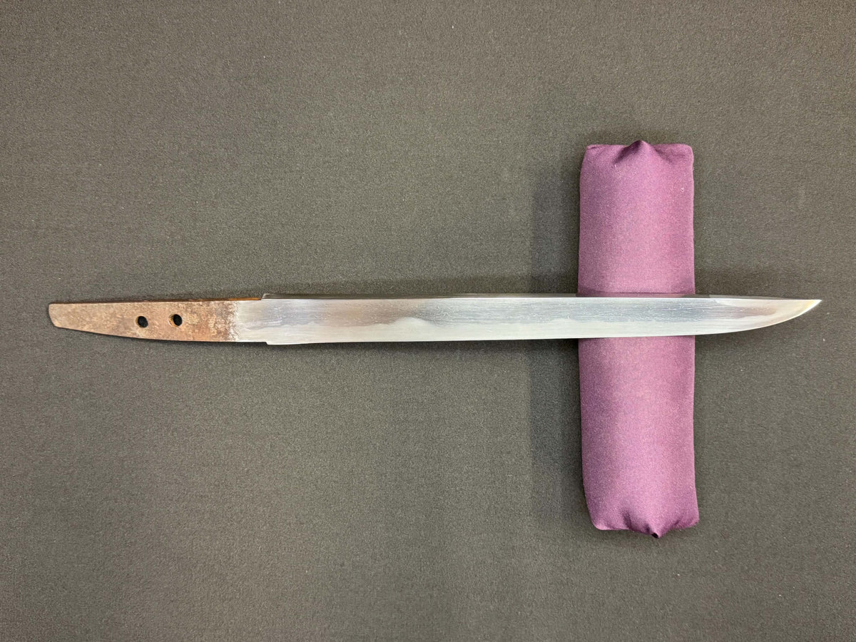 Antique Nihonto - Late Edo (150 years old) Thick Tanto in shirasaya, NBTHK certified to Kaifu