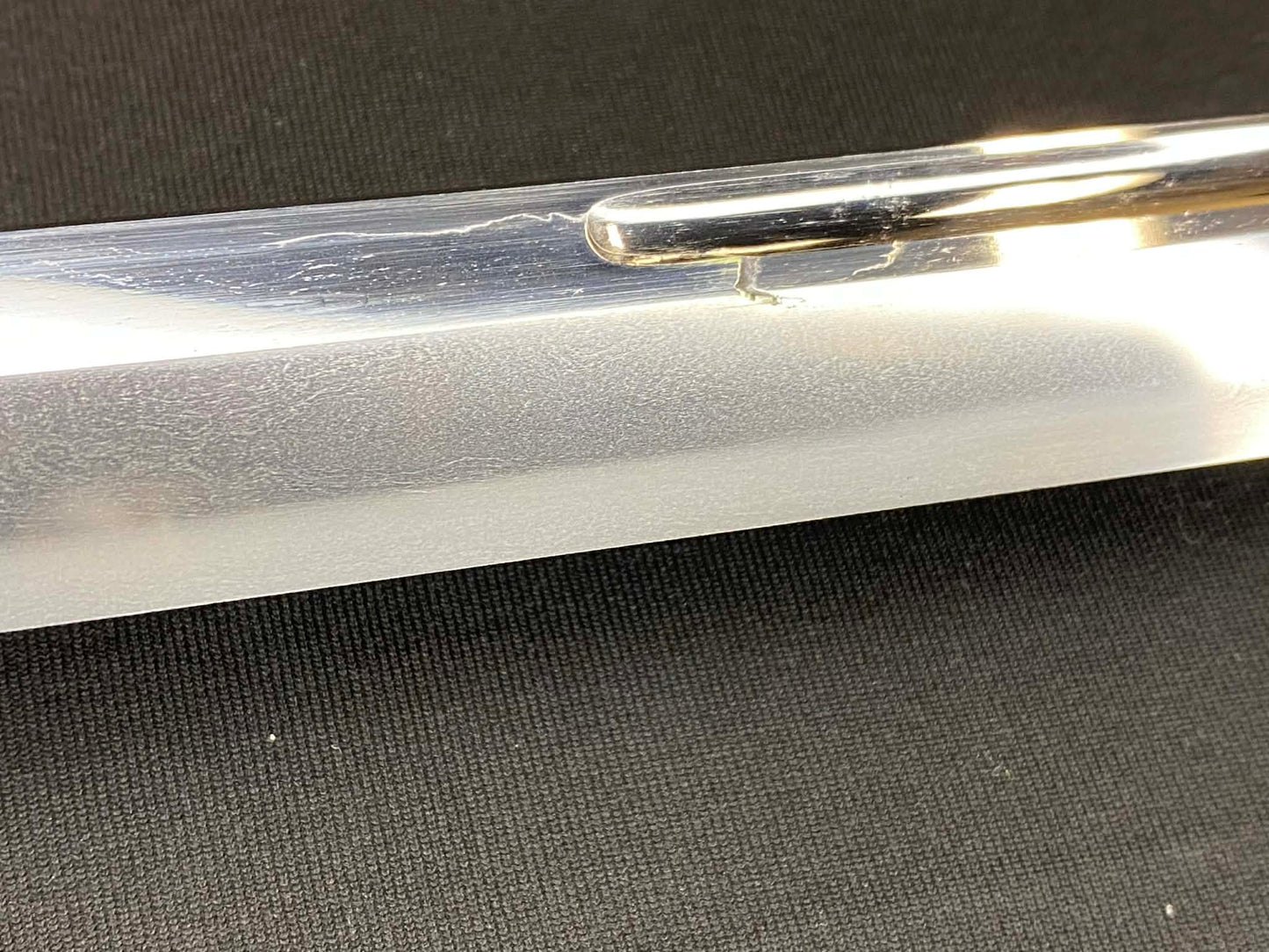 Antique Nihonto - Katana in Shirasaya - Early Edo (350-400 years old) - signed Fujiwara Kiyotsugu Saku (unverified)