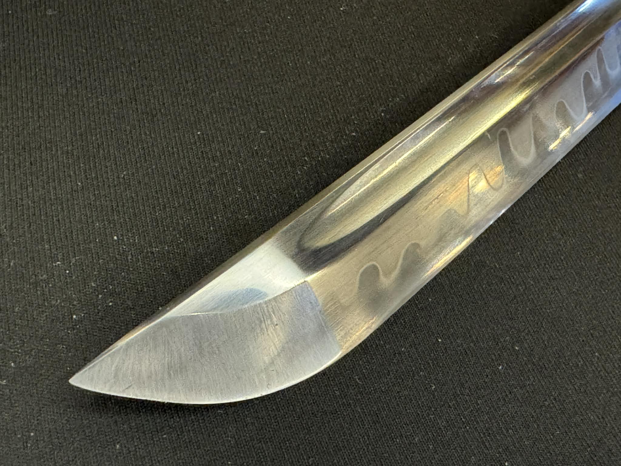 Moritaka Razor Katana -  Navy Iron - T10 Togari Hamon