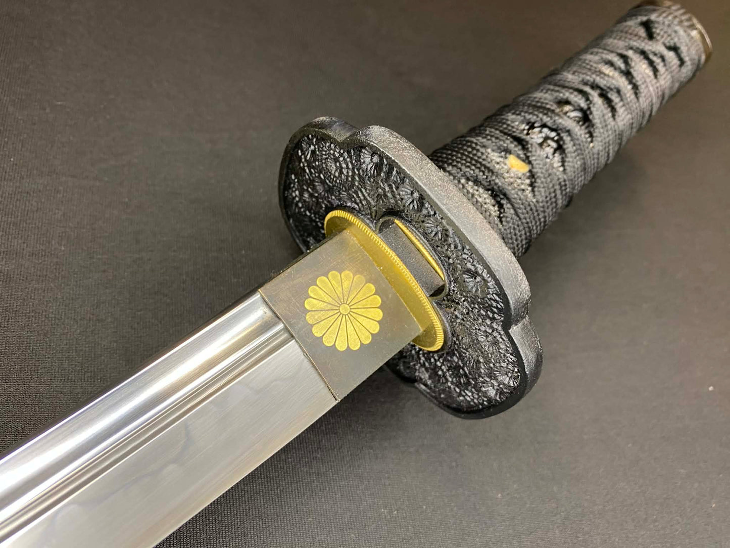 Phoenix Armory Naginata Naoshi Katana - Night Chrysanthemum - T10 Clay Tempered Black