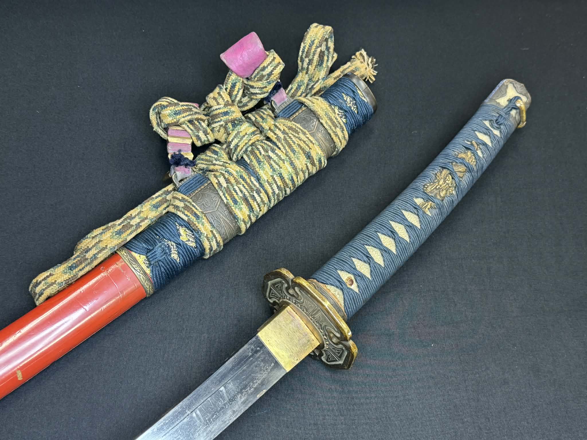 Antique Nihonto - Katana in Tachi Koshirae, signed Shinano no Kami Kunihiro Saku (unverified)