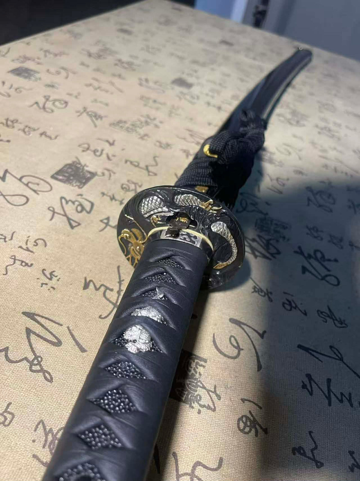 Cloudhammer Katana - Hidden Dragon, Cloud Dragon - sx105v Japanese Tool Steel - Ko-Choji Hamon