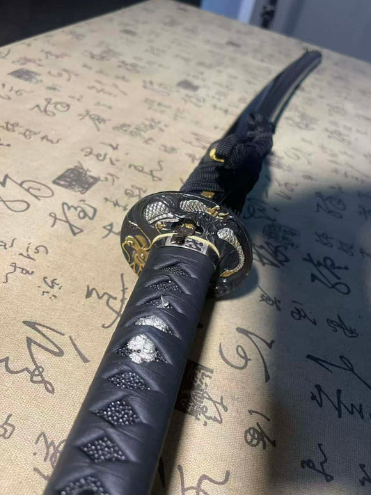 Cloudhammer Katana - Hidden Dragon, Cloud Dragon - sx105v Japanese Tool Steel - Ko-Choji Hamon