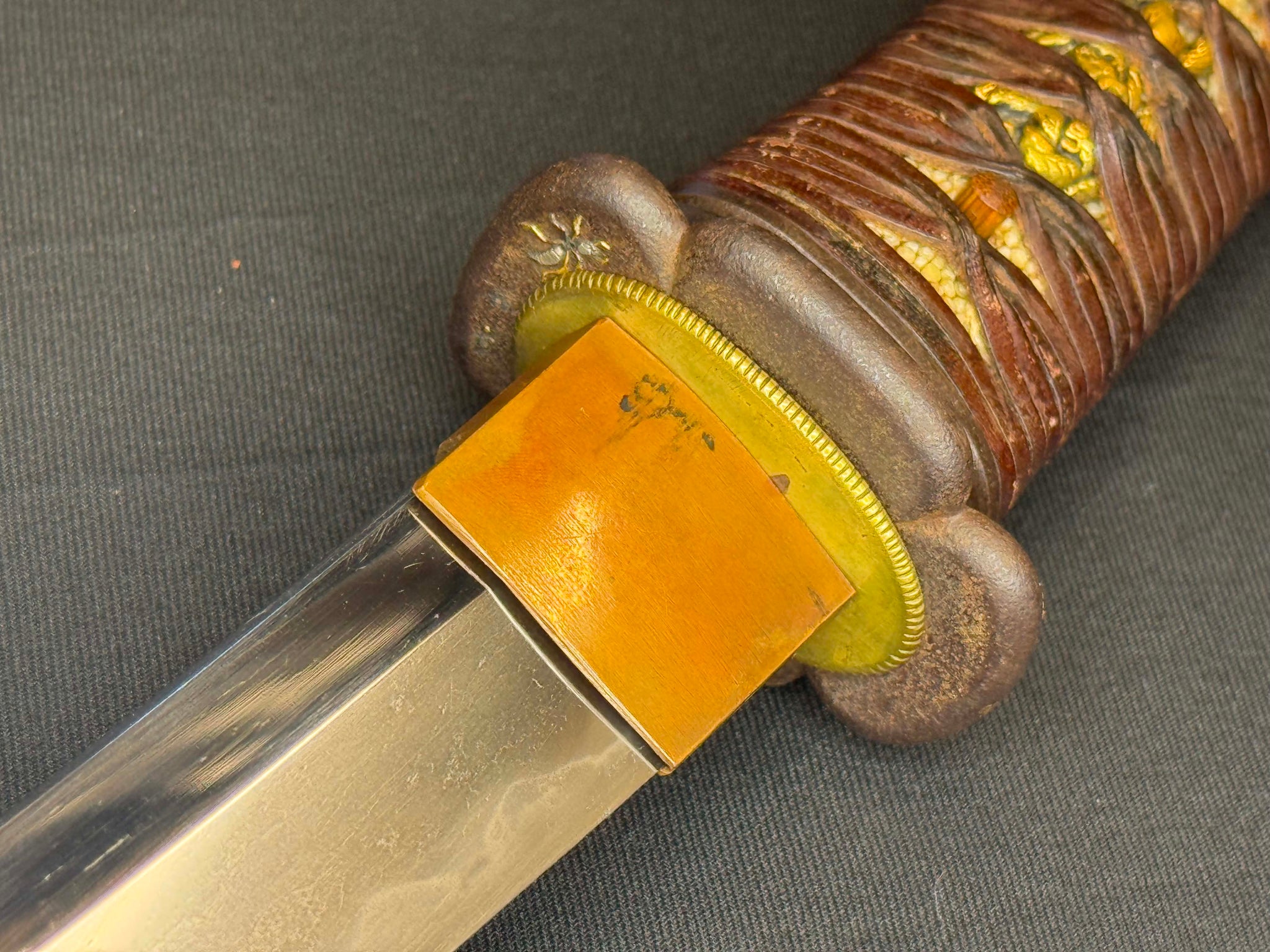 Antique Nihonto - okissaki Nagamaki naoshi in Wakizashi in Koshirae