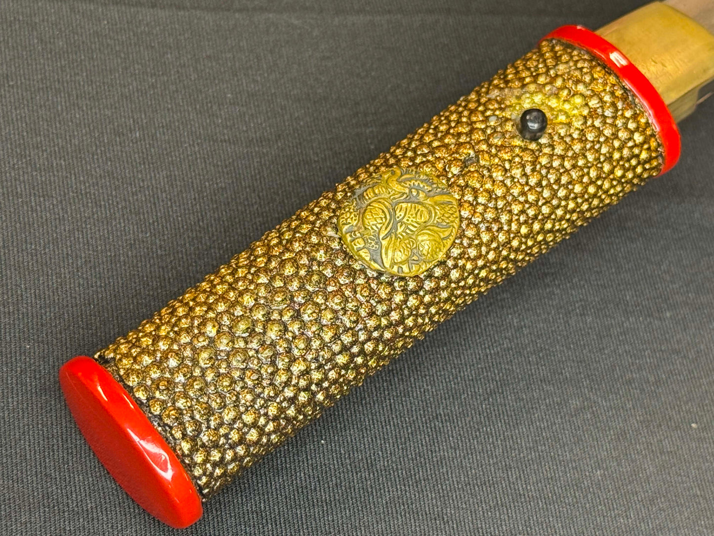 Antique Nihonto - Tanto with Koshirae, signed Yoshimitsu, NBTHK attributed to Tosa