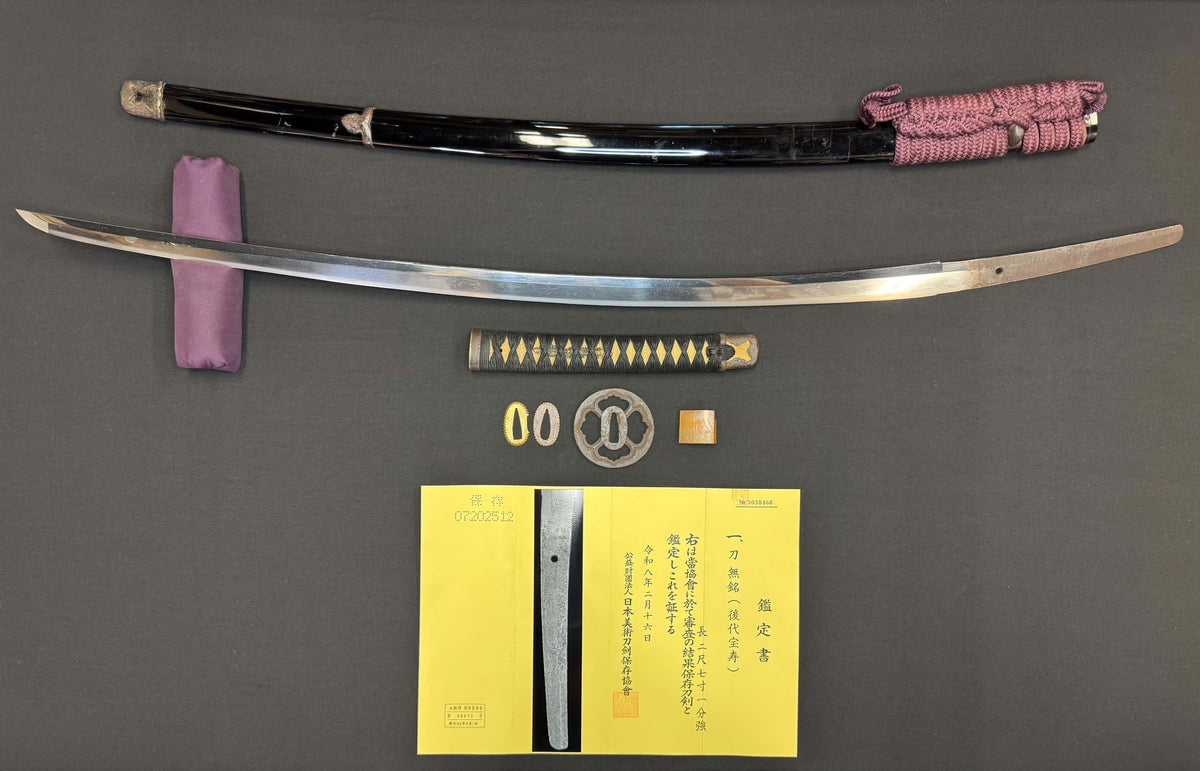Antique Nihonto - HUGE Katana in Handachi Koshirae - Early Muromachi (600 years old) - NBTHK Attributed to Latter Hoju