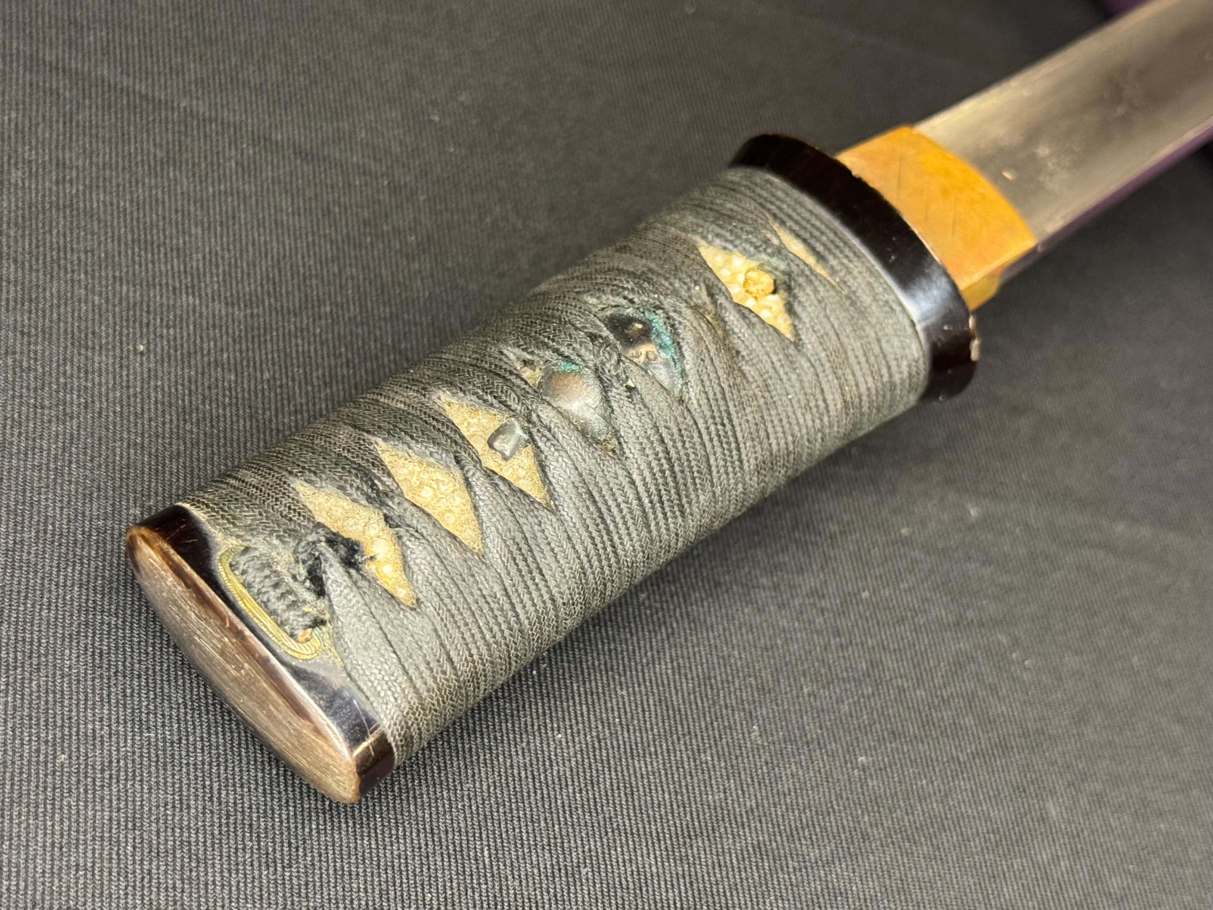 Antique Nihonto - Tanto in koshirae, signed Hiroyoshi, NBTHK certified