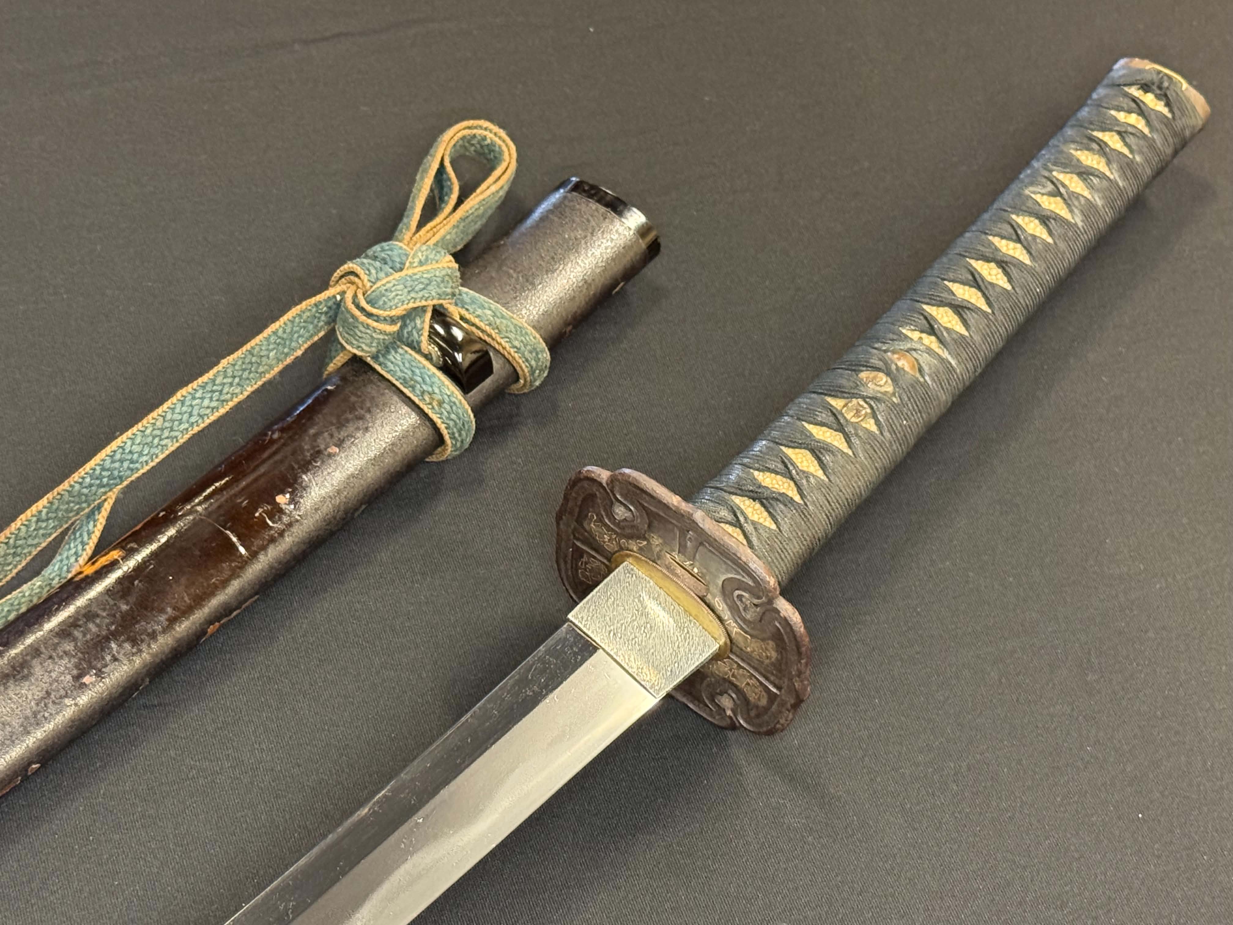 Antique Nihonto - LONG Late Edo Katana with Koshirae, NBTHK attributed to Banryusai Michitoshi