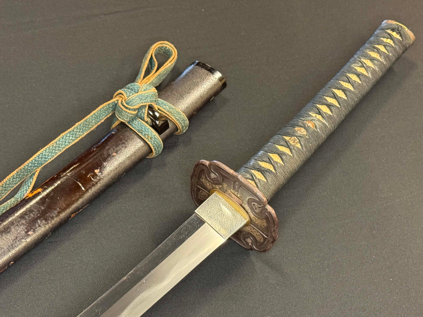 Antique Nihonto - LONG Late Edo Katana with Koshirae, NBTHK attributed to Banryusai Michitoshi