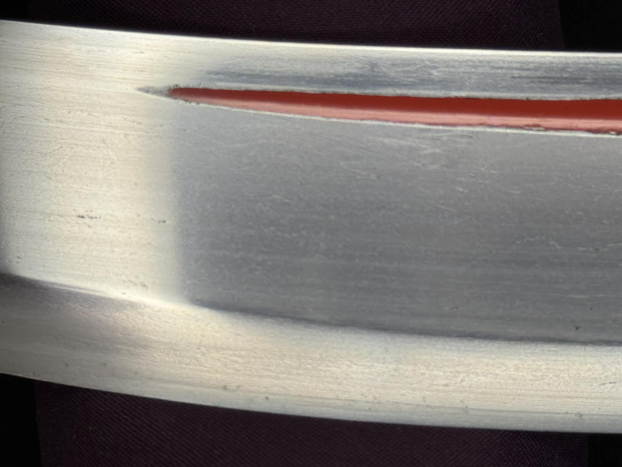 Antique Nihonto - Naginata Naoshi Katakiriha Wakizashi in Shirasaya - signed Echizen no Kuni Ju Kanetane (unverified)