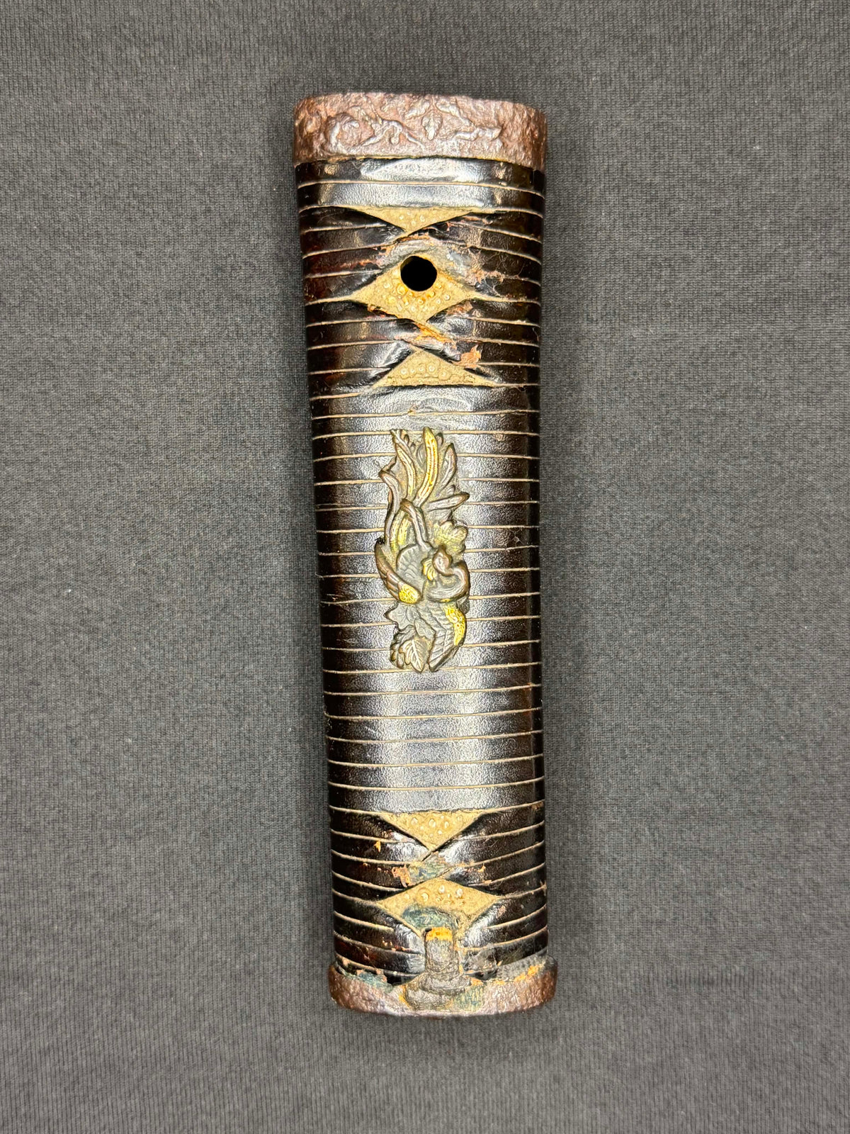 Antique Nihonto - WIDE Naginata Naoshi Wakizashi in Koshirae, signed Chikushu Ju Sa (unverified)