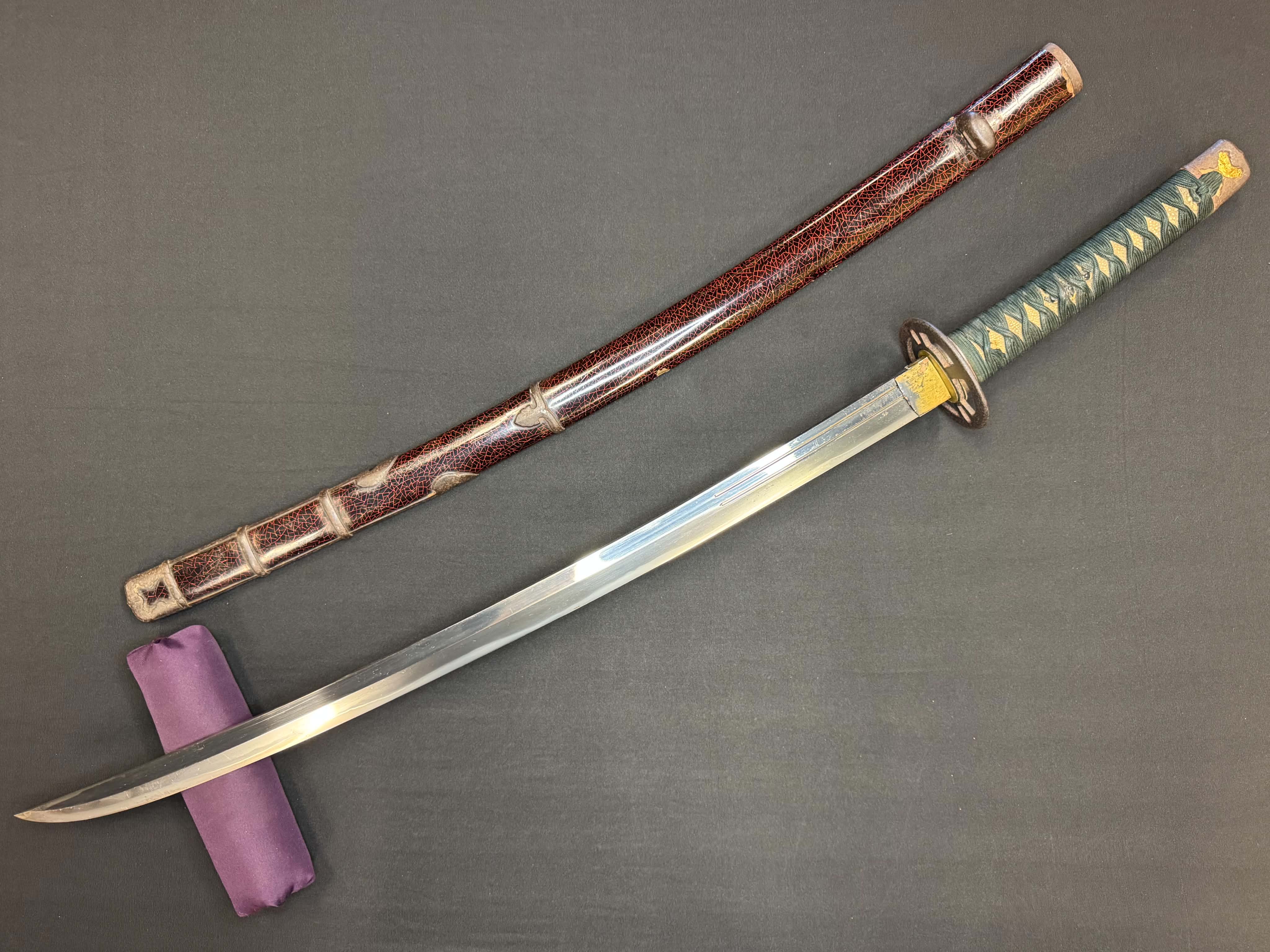 Antique Nihonto - Katana in Handachi Koshirae, Signed Chikushu Ju Sa Yasuchika, Dated Genji 1 (1864) NBTHK Certified