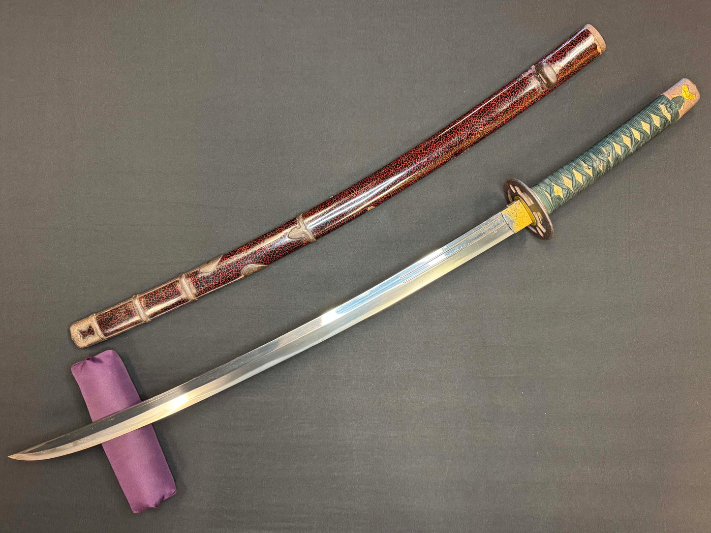 Antique Nihonto - Katana in Hamdachi Koshirae, Signed Chikushu Ju Sa Yasuchika, Dated Genji 1 (1864) NBTHK Certified