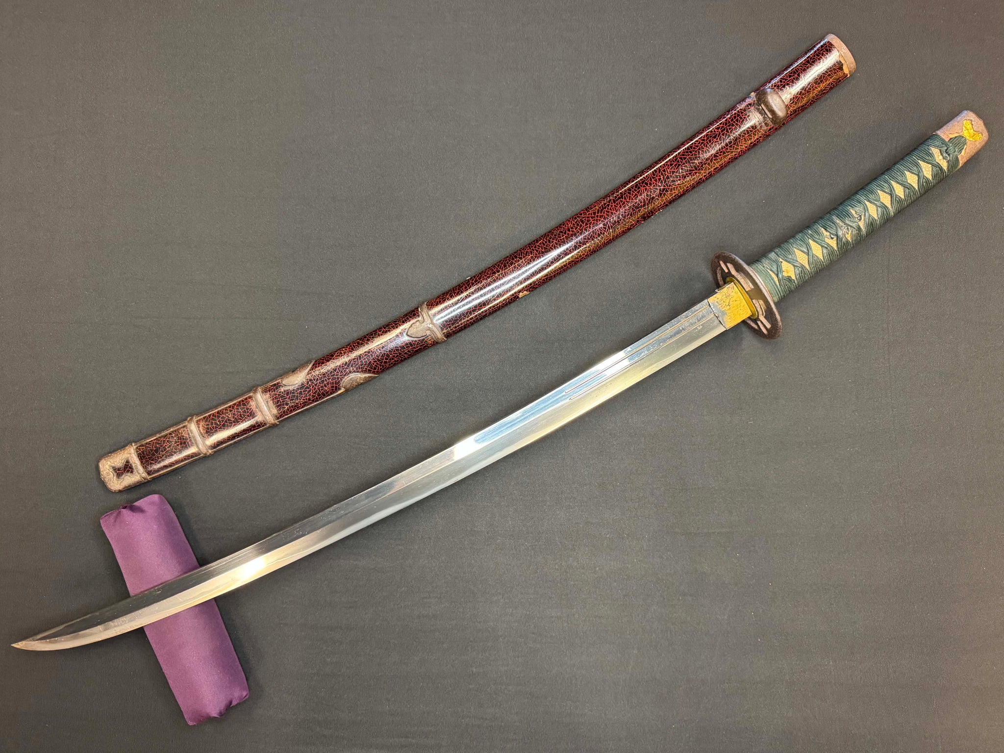Antique Nihonto - Katana in Handachi Koshirae, Signed Chikushu Ju Sa Yasuchika, Dated Genji 1 (1864) NBTHK Certified