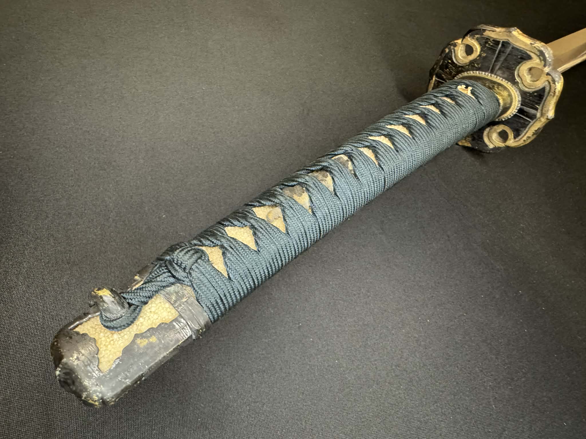 Nihonto - Showato Katana in Tachi Koshirae, Signed Seki Kanemune Saku