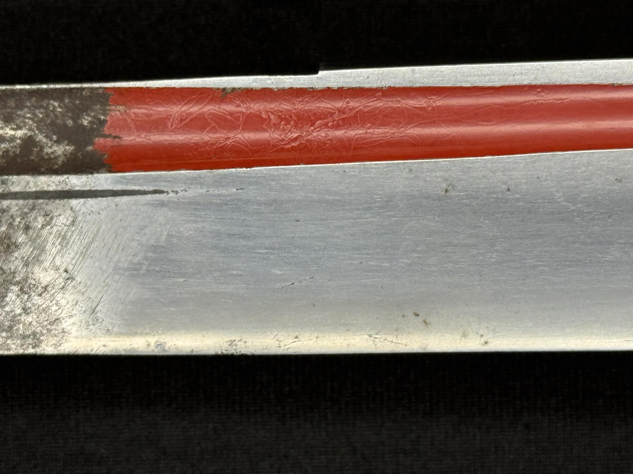 Antique Nihonto - Naginata Naoshi Katakiriha Wakizashi in Shirasaya - signed Echizen no Kuni Ju Kanetane (unverified)