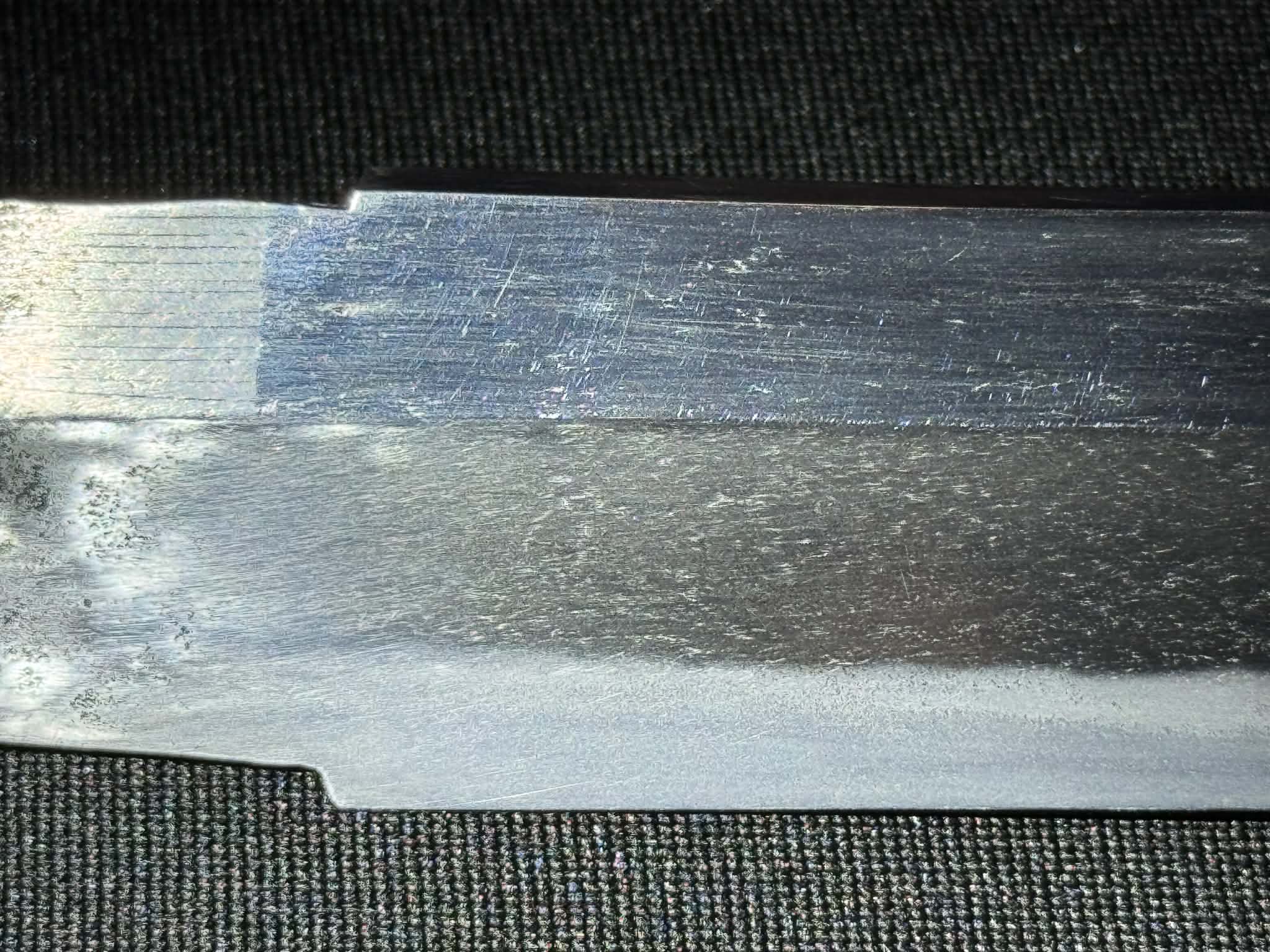 Antique Nihonto - Late Muromachi  (500 years old) Nagamaki Naoshi Wakizashi in Shirasaya, signed Yasunori (NBTHK certified)